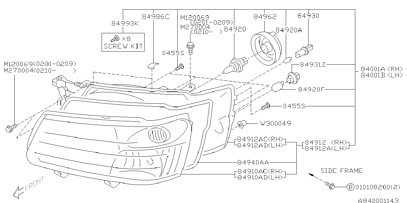 Subaru 84920AA070 - Izzó, ködlámpa parts5.com