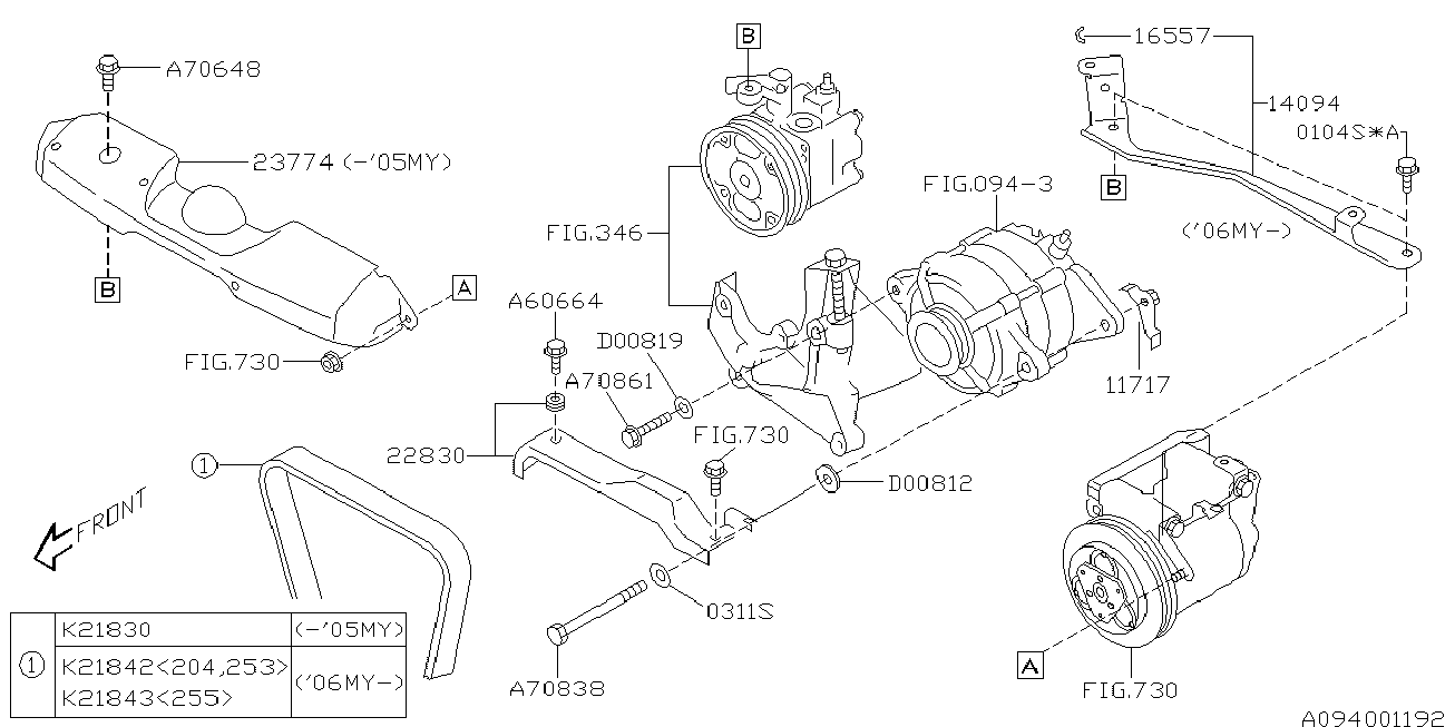 Subaru 80921-8300 - Pasek klinowy wielorowkowy parts5.com