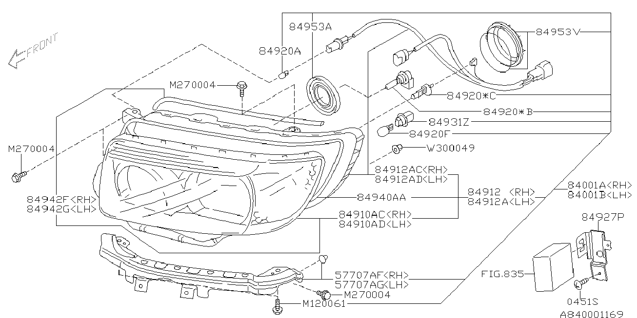 Subaru 84920PA060 - Žarulja, far za osvjetljenje pri skretanju parts5.com