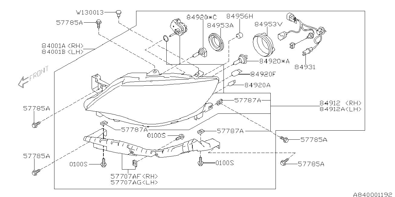 Subaru 84920AG020 - Λυχνία, φώτα πορείας ημέρας parts5.com