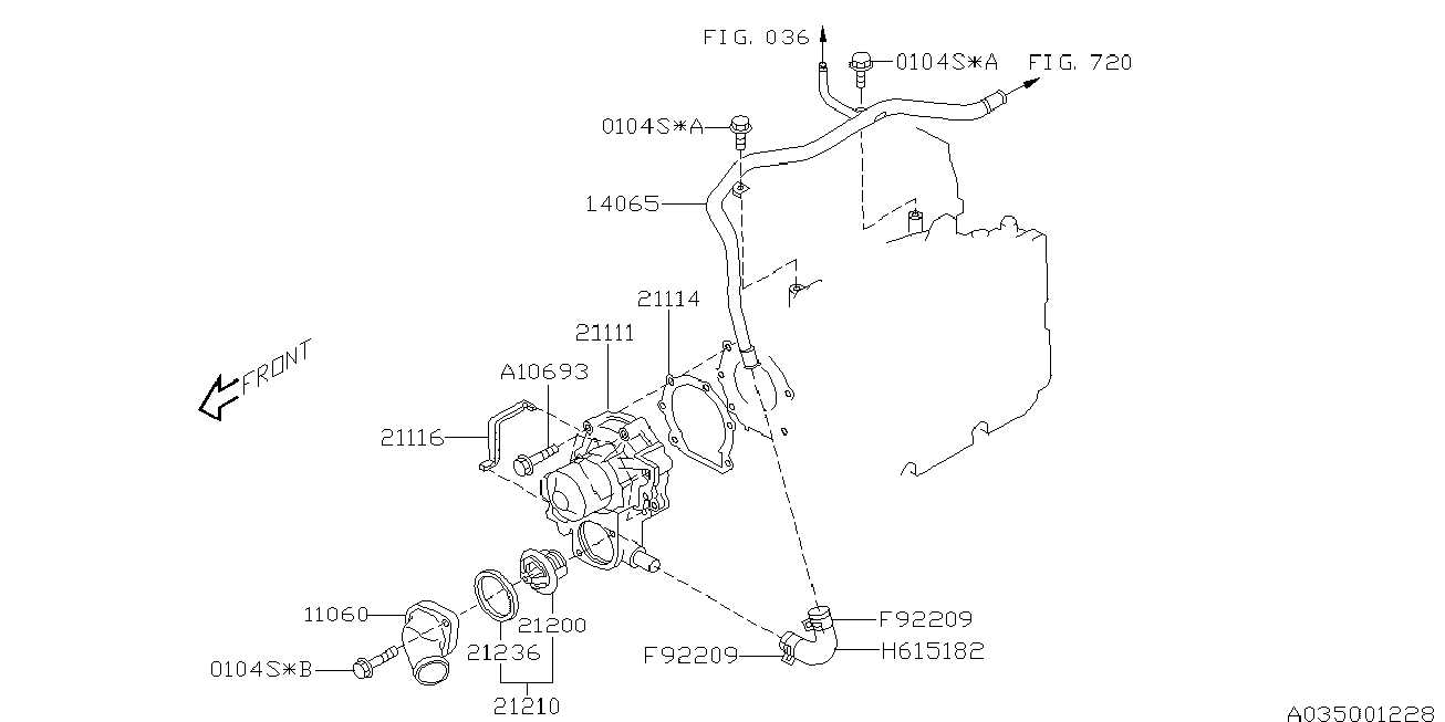 Subaru 21111-AA330 - Su pompası parts5.com