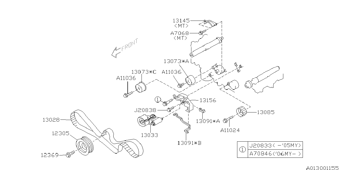 Subaru 13028-AA181 - Pasek rozrządu parts5.com