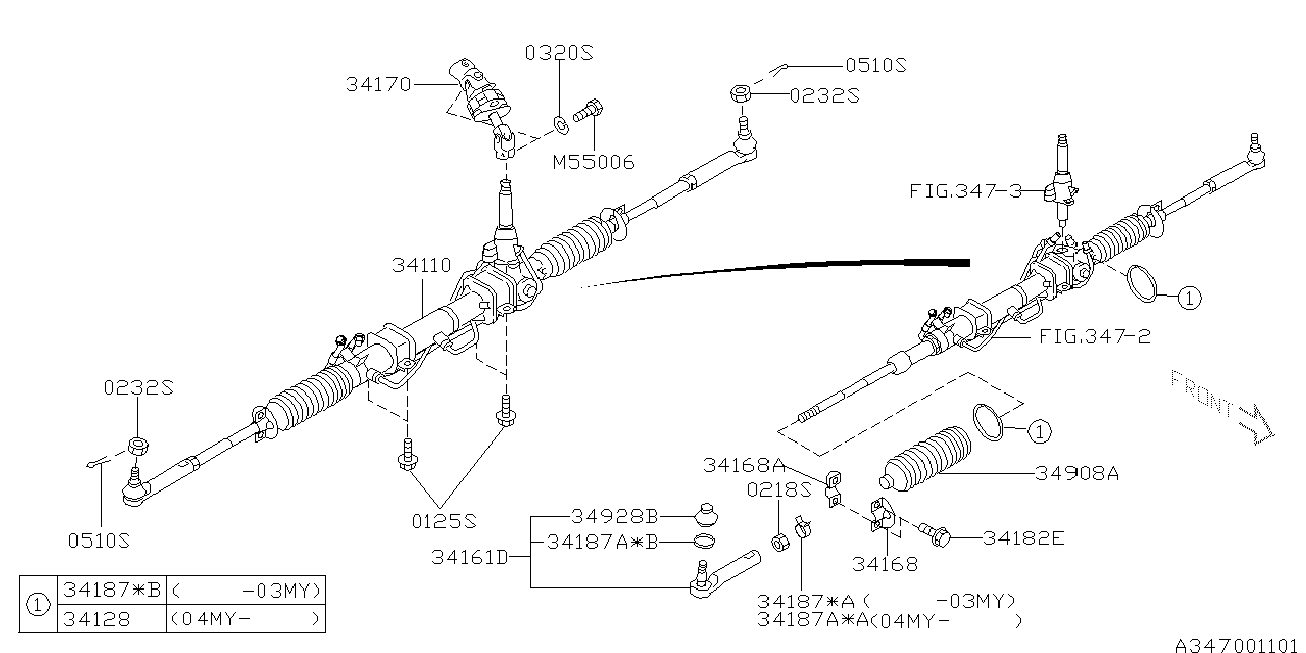 Subaru 34141-AA-041 - Tie Rod End parts5.com