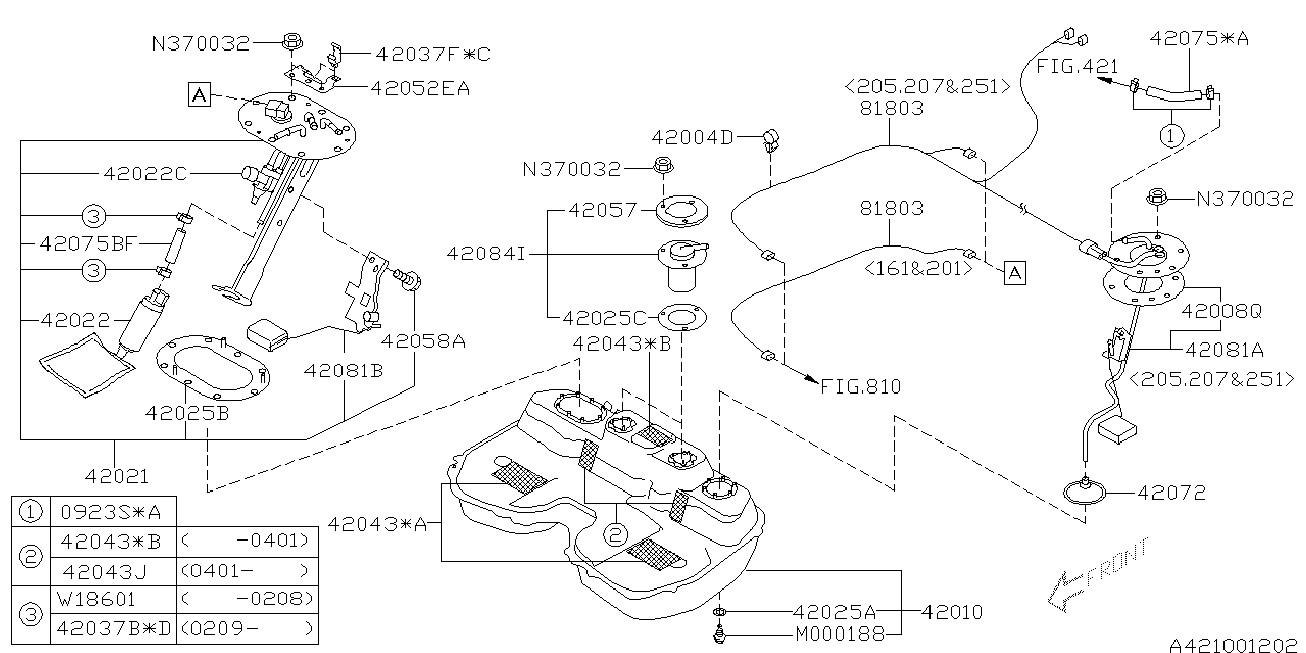 Subaru 42021-FE030 - Fuel Pump parts5.com