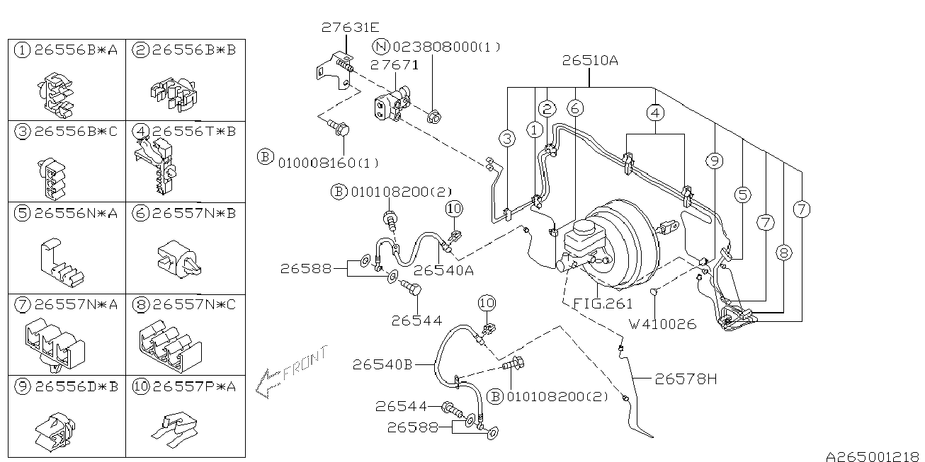 Subaru 26540AE020 - Kočno crijevo parts5.com