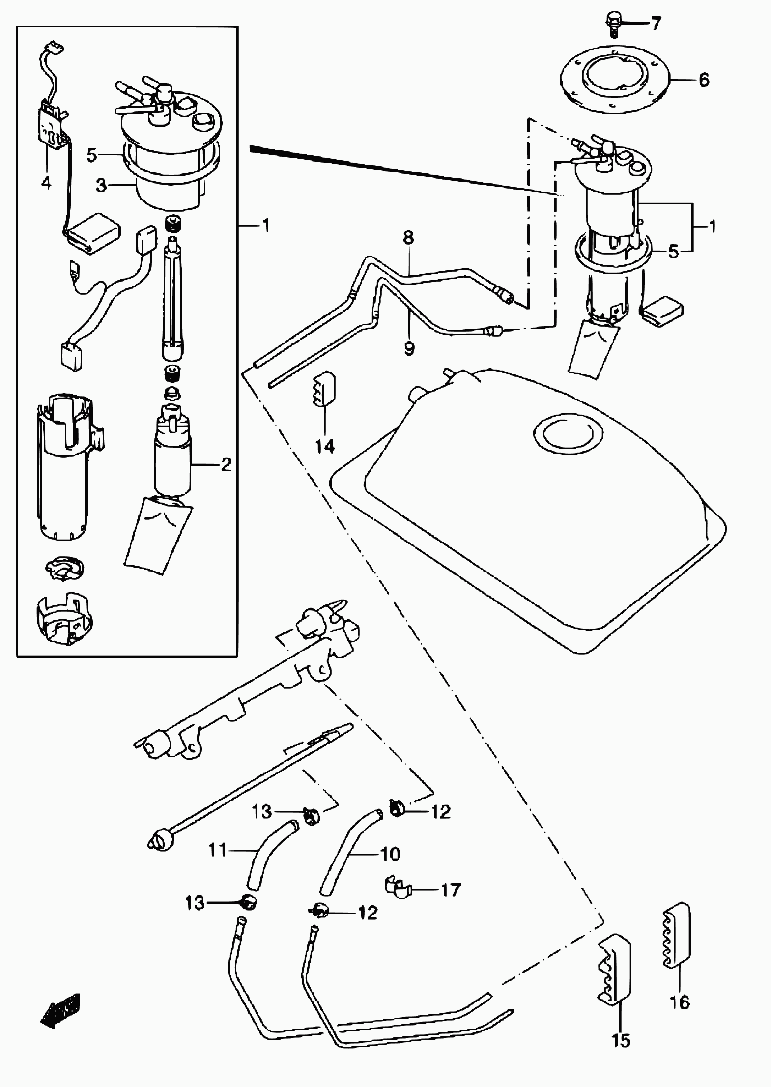 Suzuki 15110-81A00 - Kütusepump parts5.com