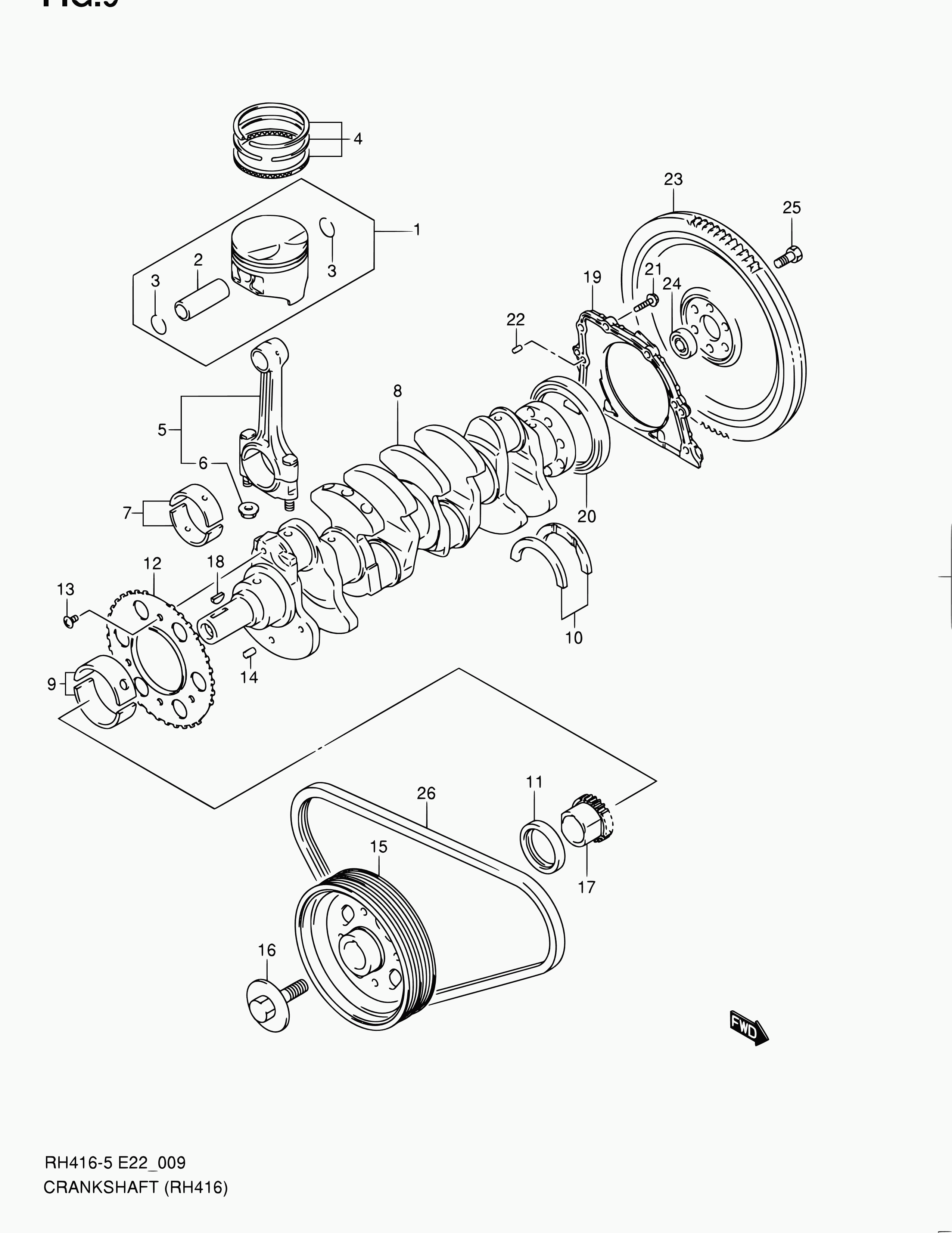 Suzuki 95141-50F01 - V-Ribbed Belt parts5.com