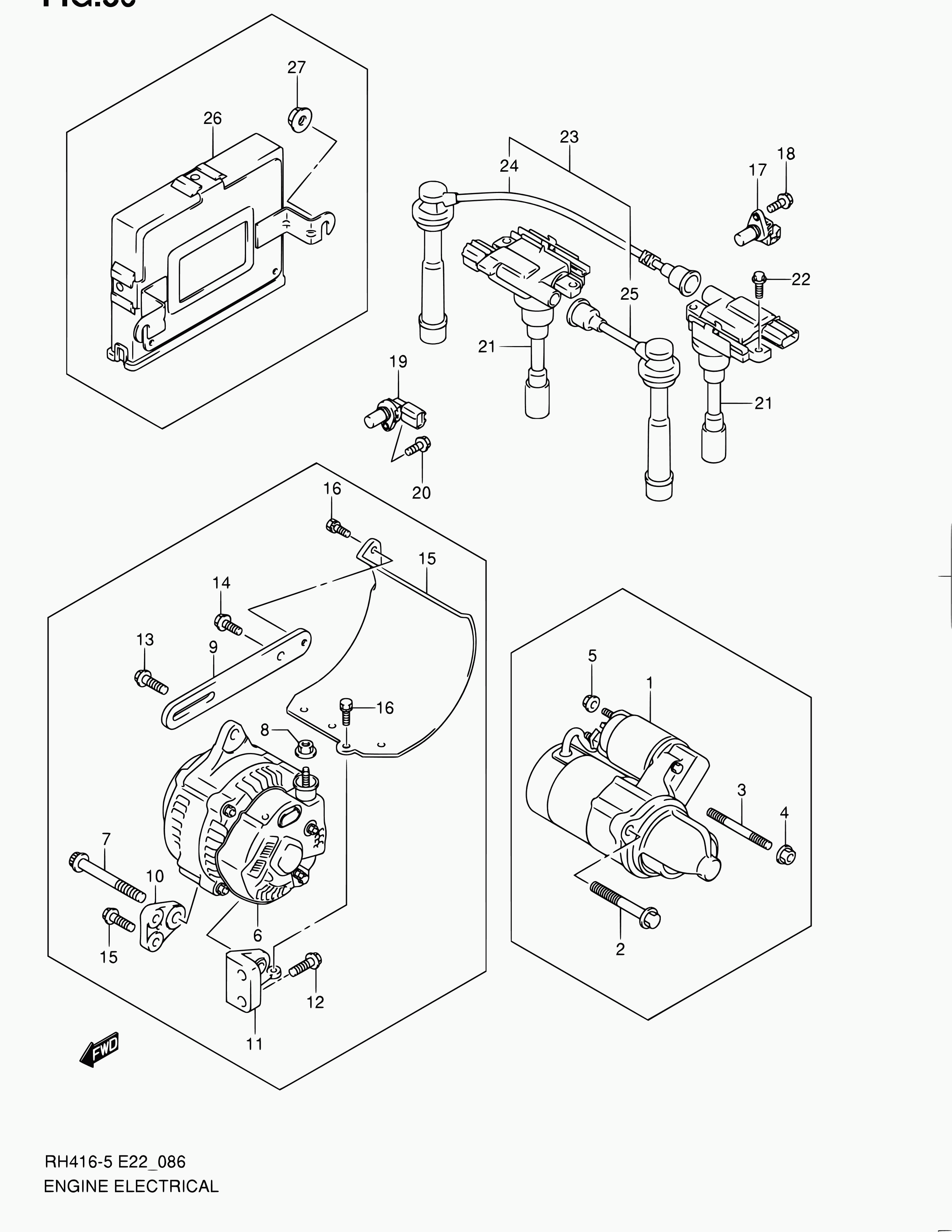 Suzuki 33730-80G00 - Комплект запалителеи кабели parts5.com