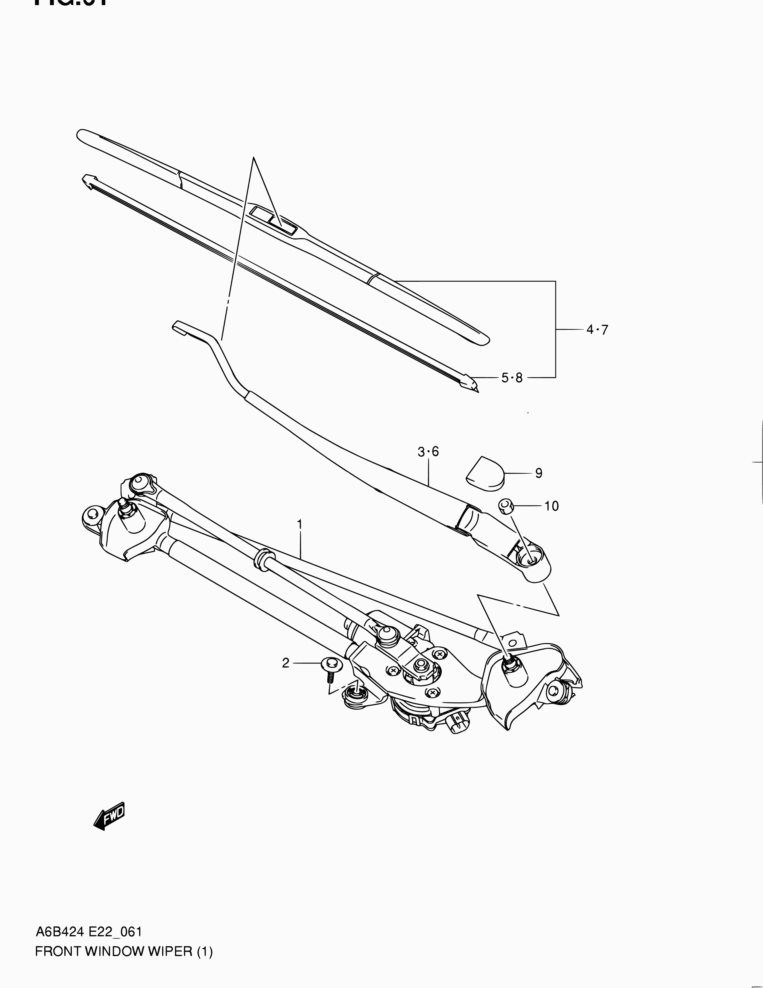 Suzuki 38340-57L00 - Μάκτρο καθαριστήρα parts5.com