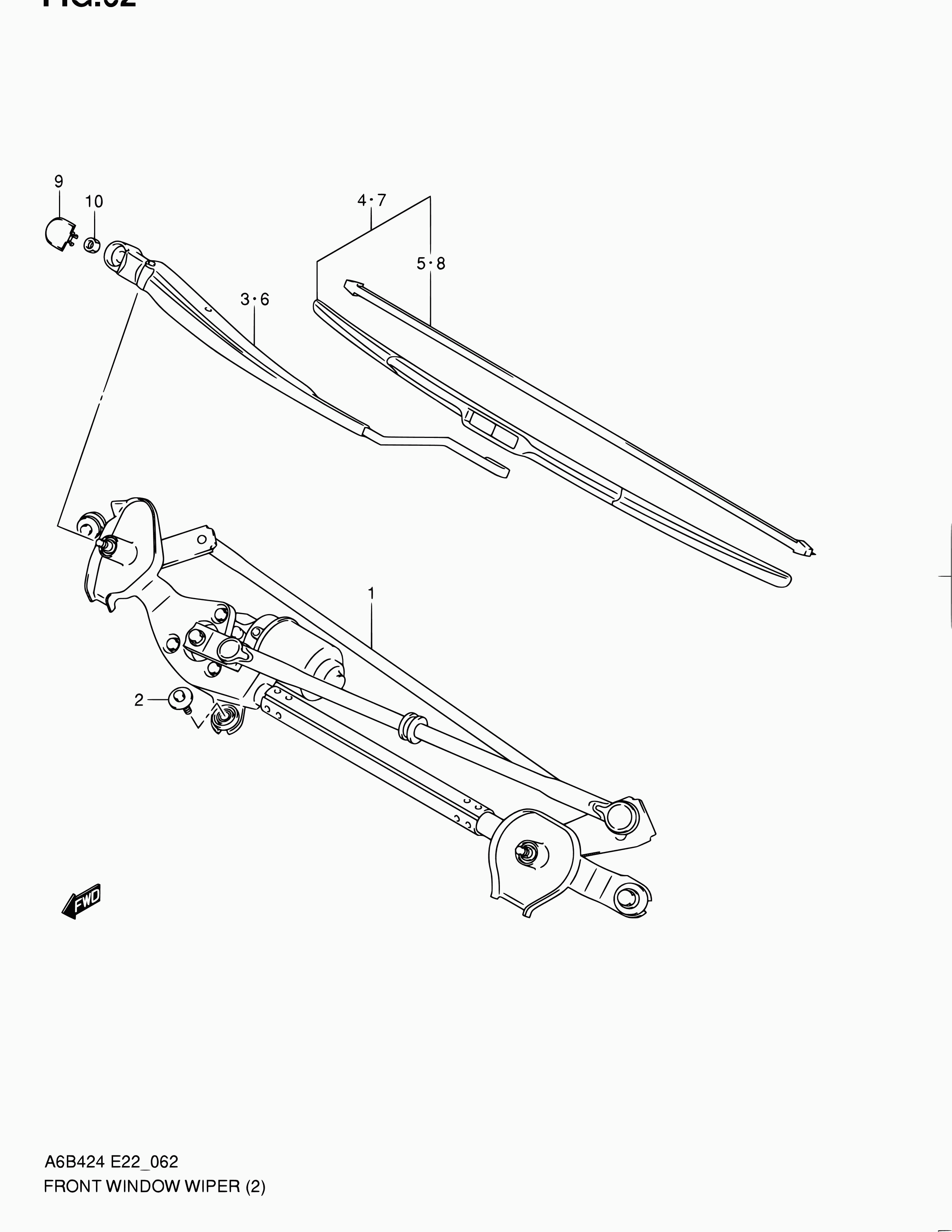 Suzuki 38340-57L30 - Щетка стеклоочистителя parts5.com