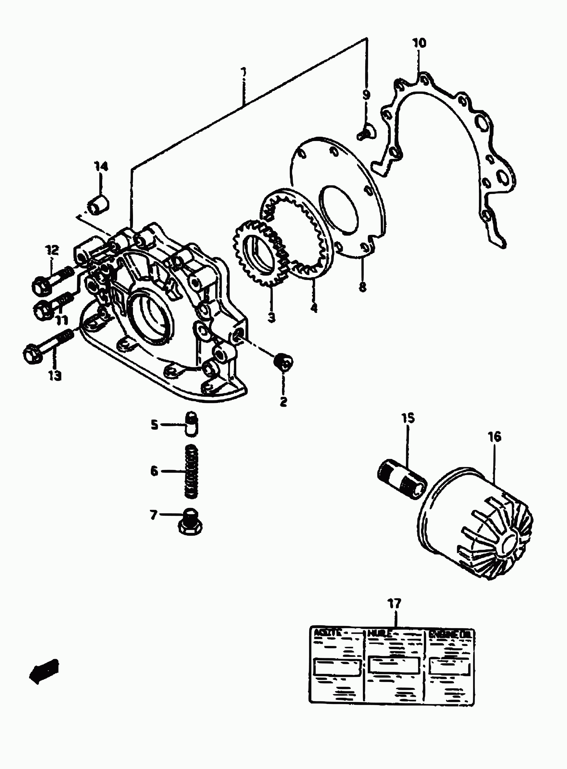 Suzuki 16510-73001 - Filtru ulei parts5.com