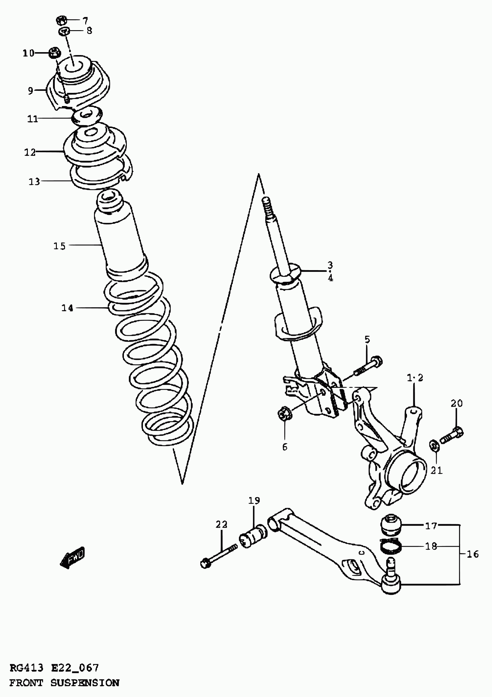 Subaru 45200-76G20 - Brat, suspensie roata parts5.com