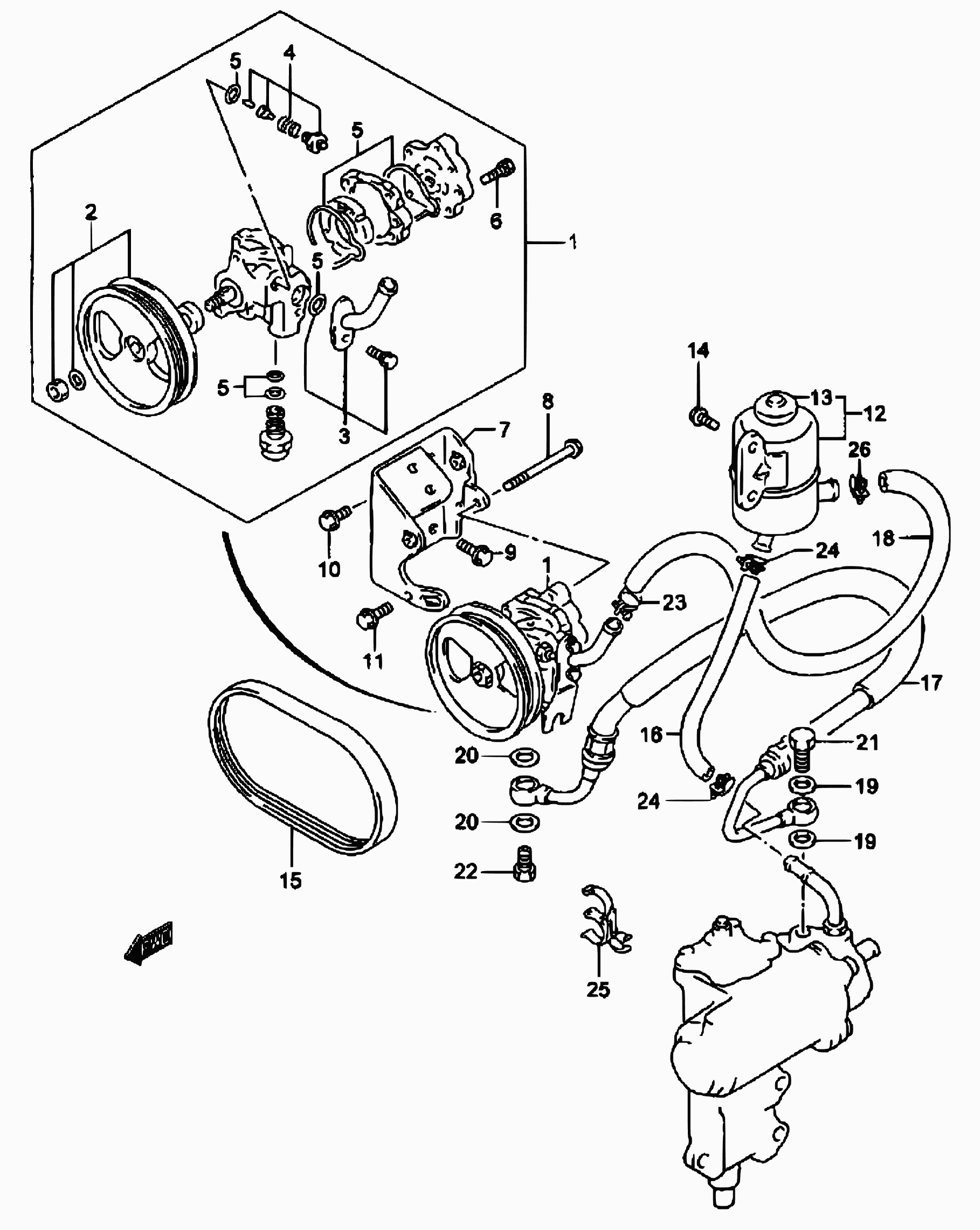 Suzuki 17521-85C01 - Correa trapecial poli V parts5.com