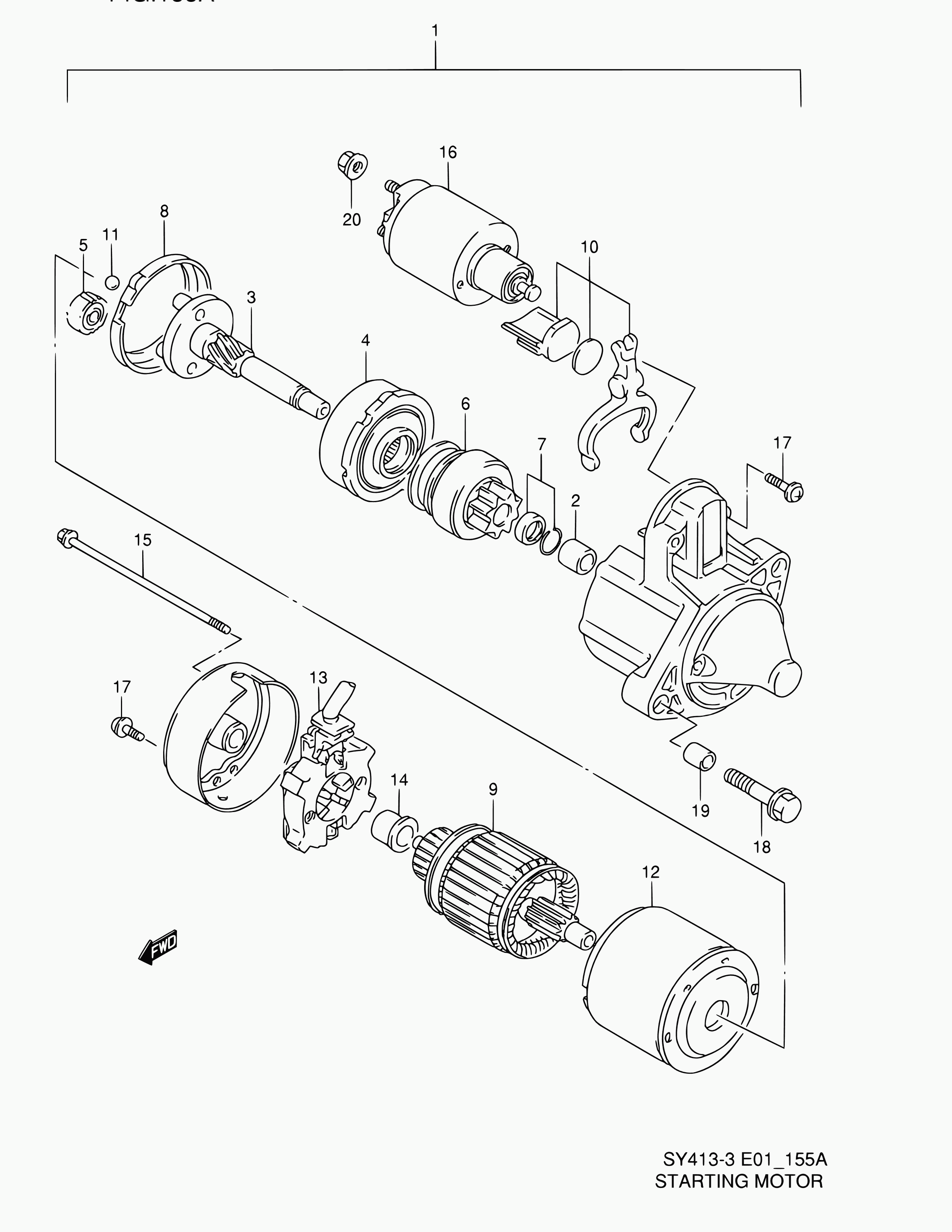 Suzuki 31110-67D10 - Field Winding, starter parts5.com