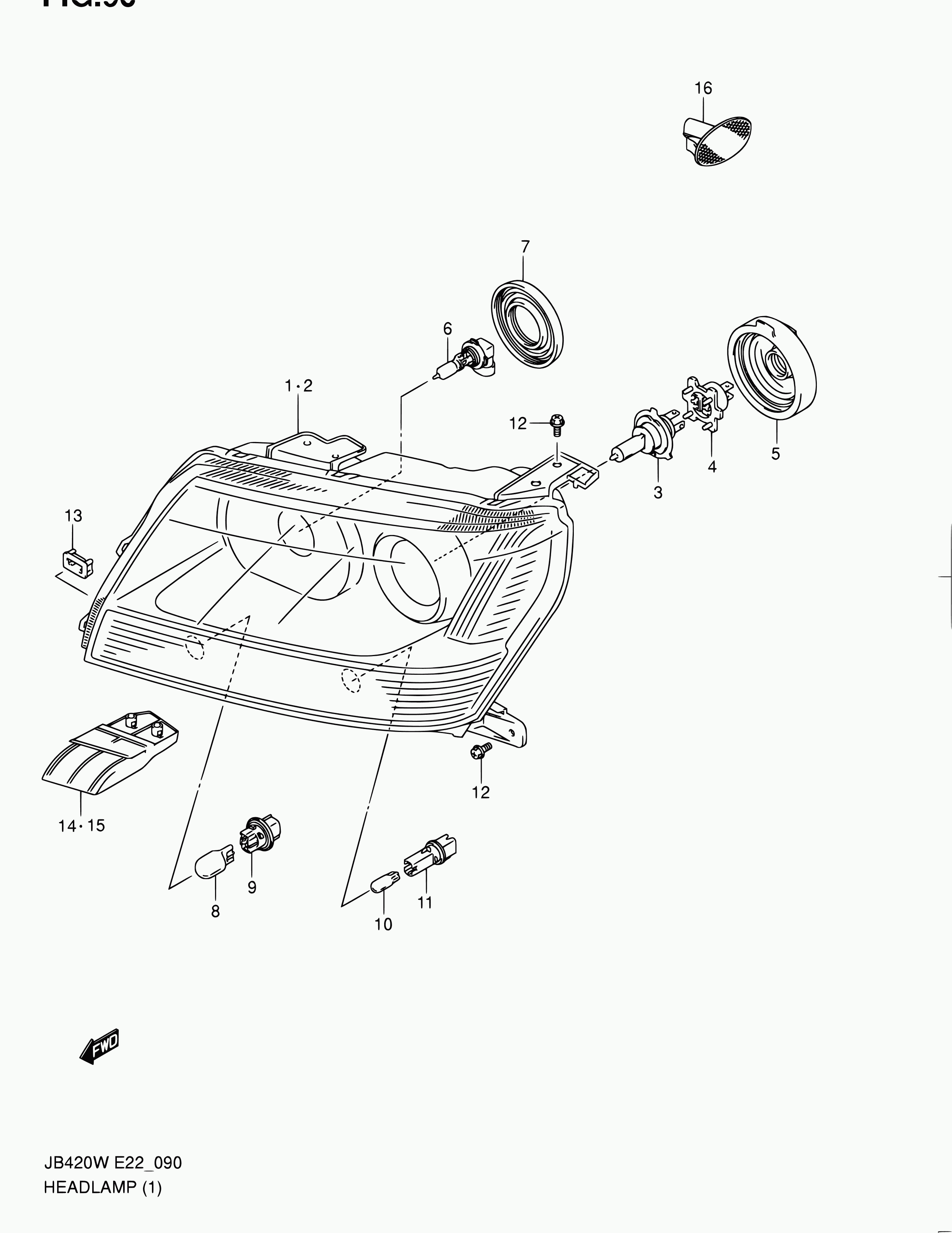 Suzuki 09471-12151 - Лампа накаливания, противотуманная фара parts5.com