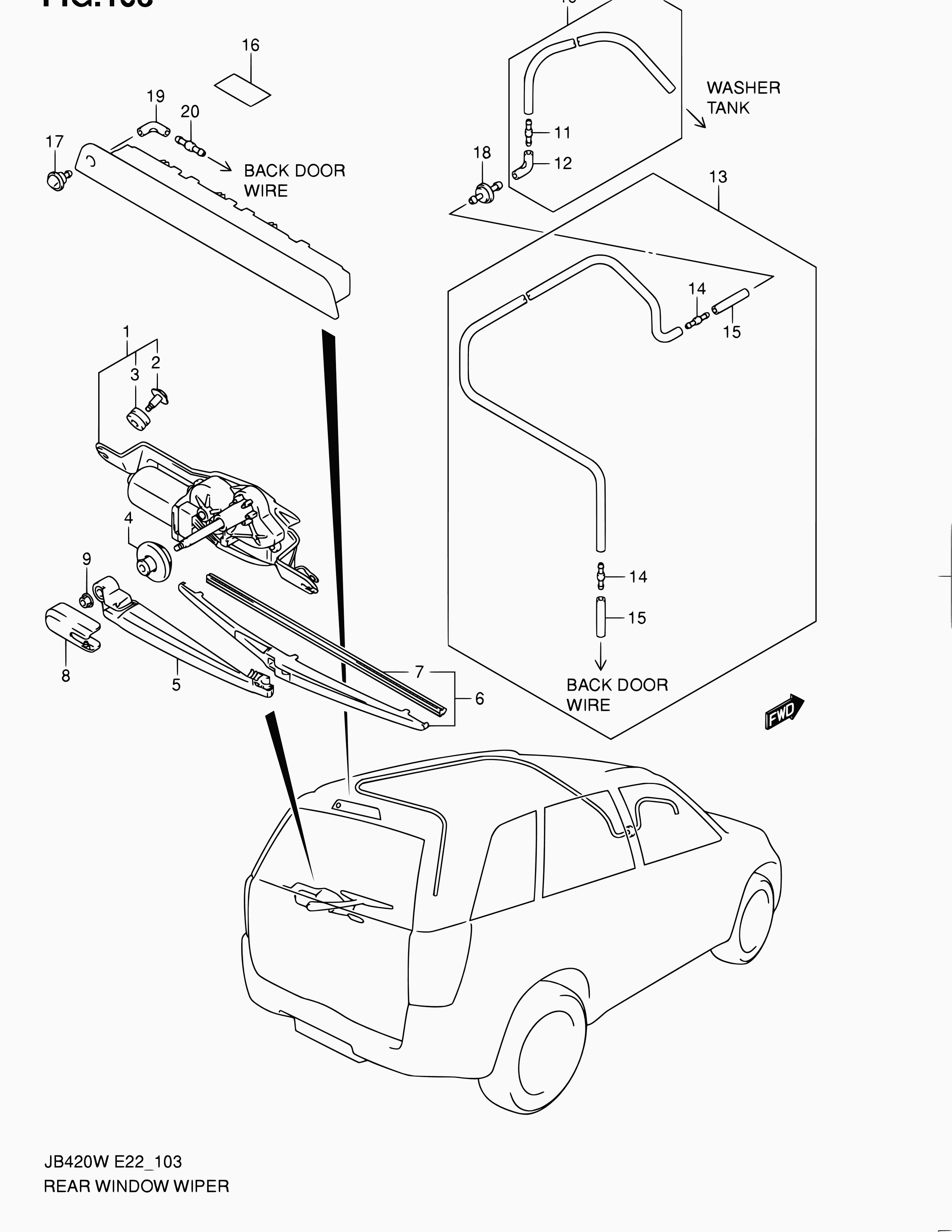 Suzuki 38340-58J00 - Törlőlapát parts5.com