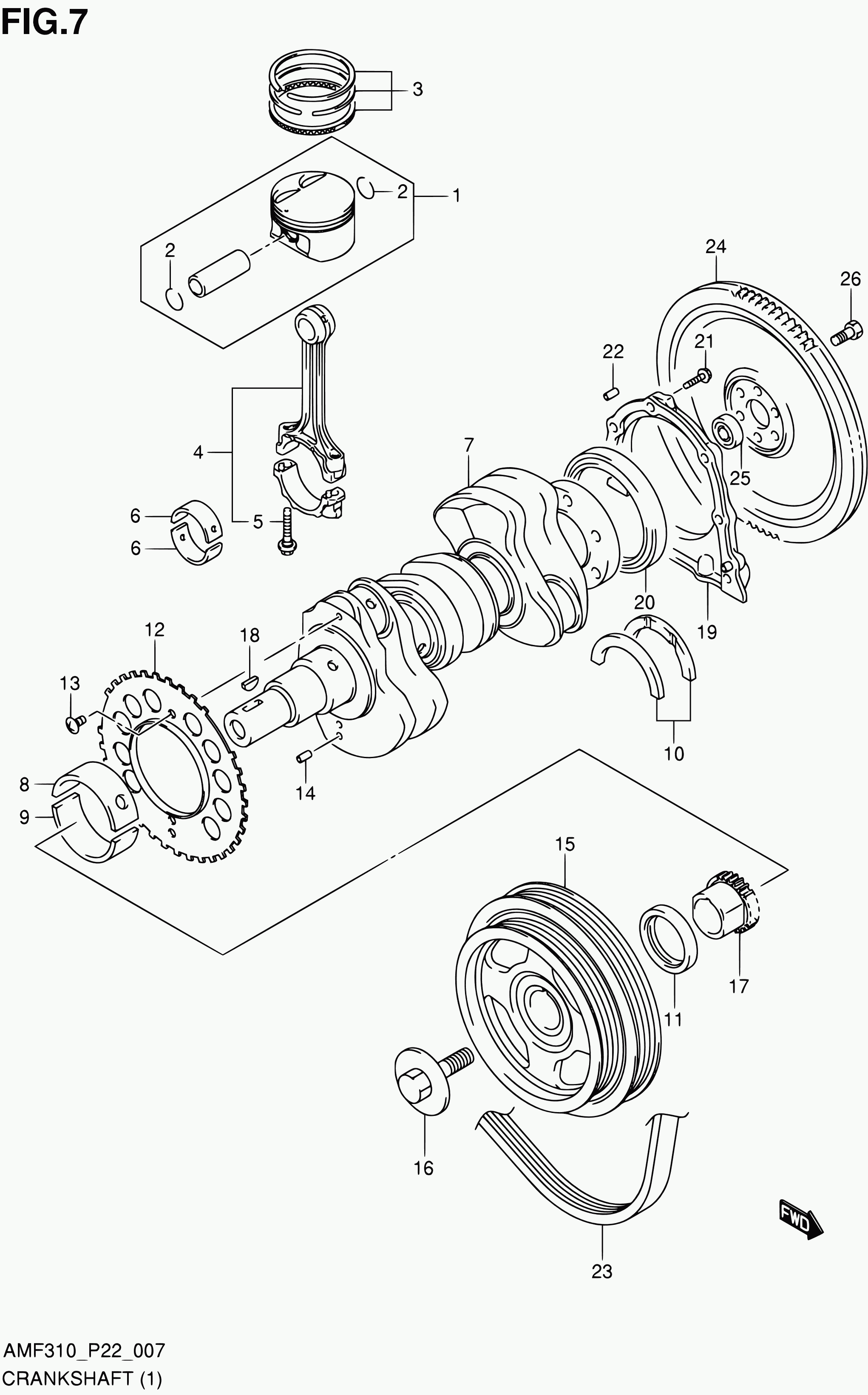 Suzuki 17521M68K00 - Pasek klinowy wielorowkowy parts5.com