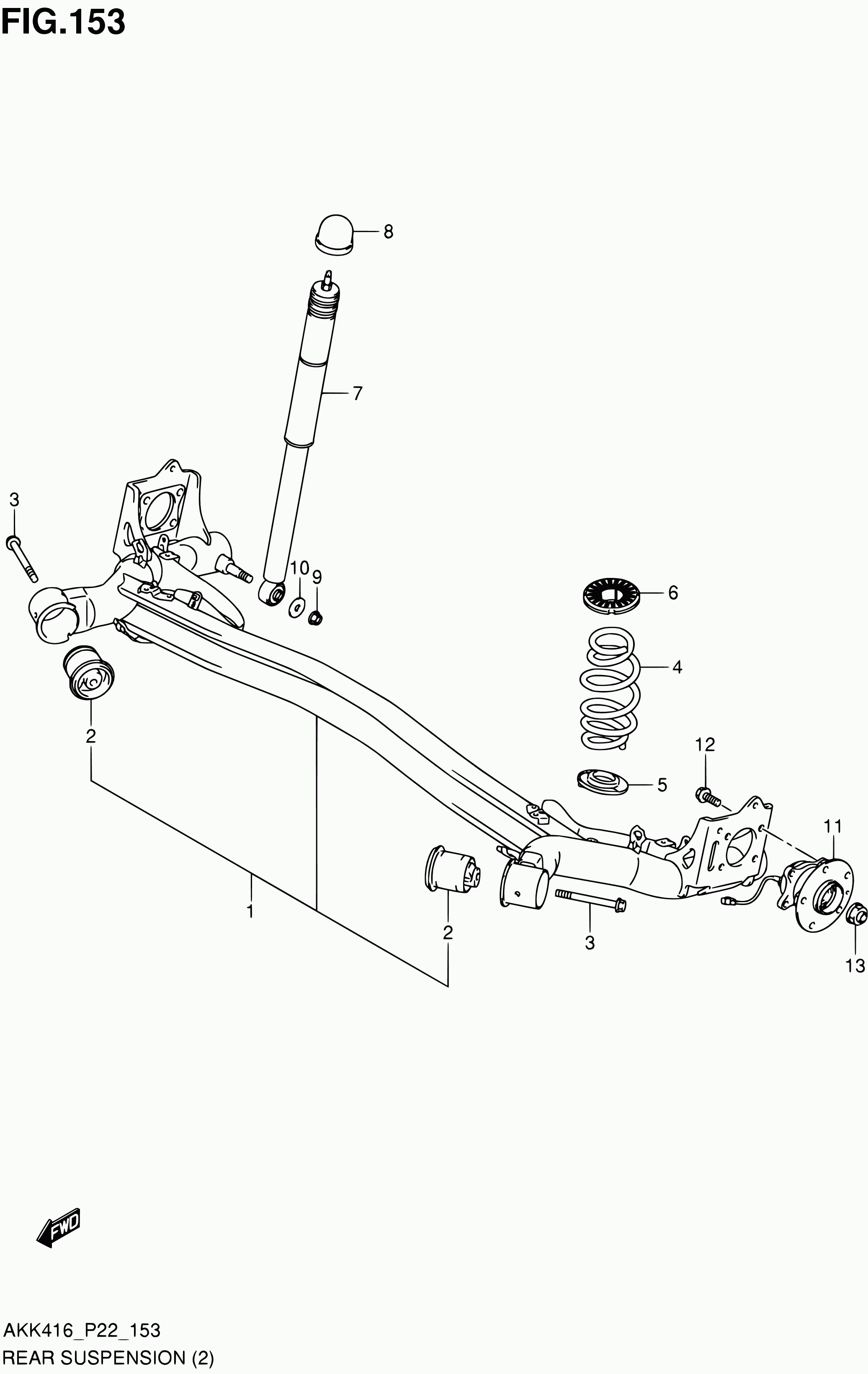 Suzuki 41800-61M00 - Amortizor parts5.com