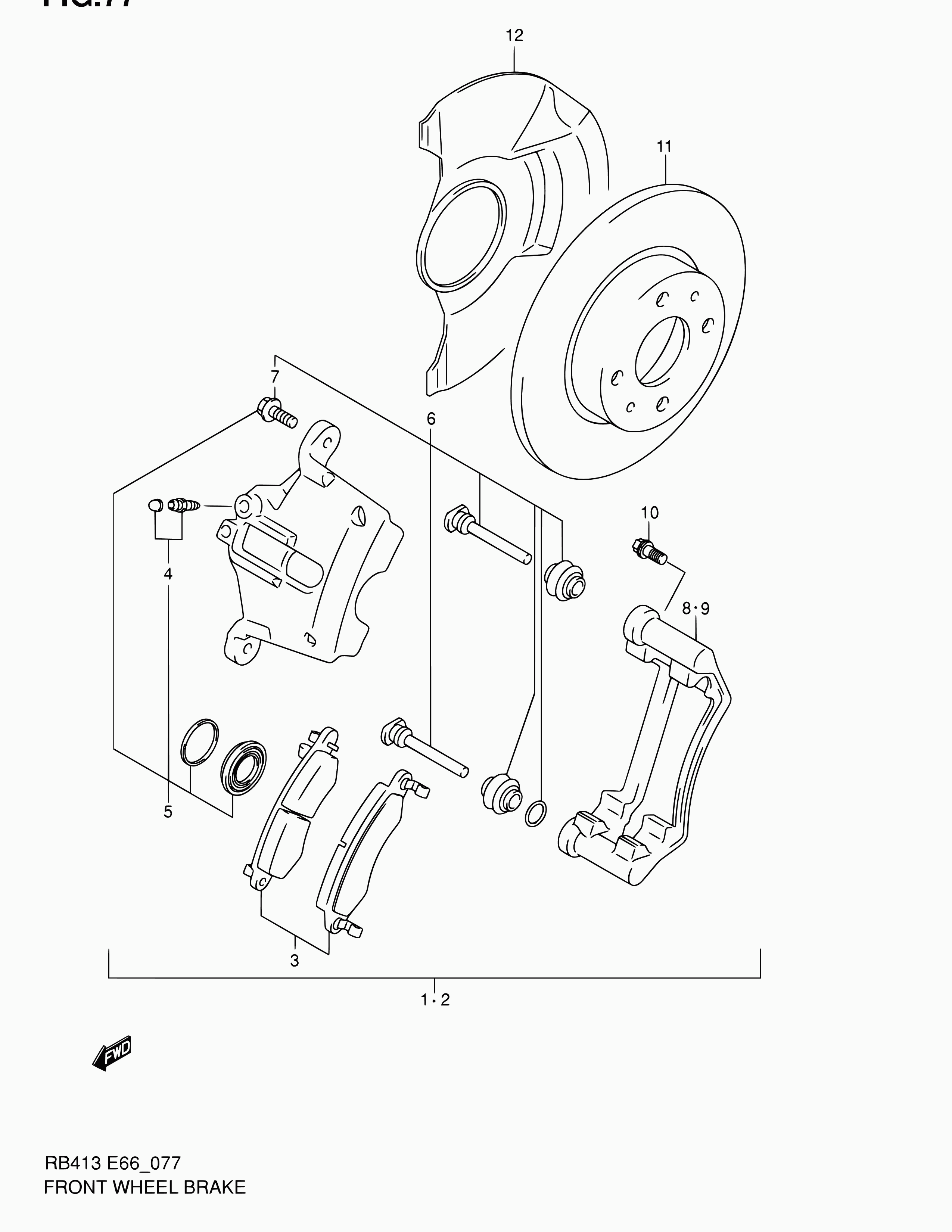 Suzuki 55850-83E00 - Set bucsi de ghidaj, etrier frana parts5.com