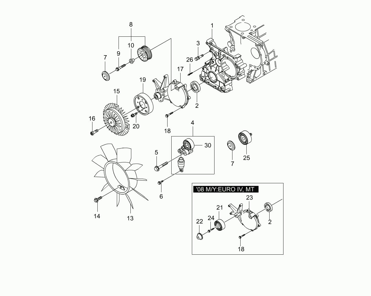 Ssangyong 6652003070 - Vratná / vodiaca kladka rebrovaného klinového remeňa parts5.com