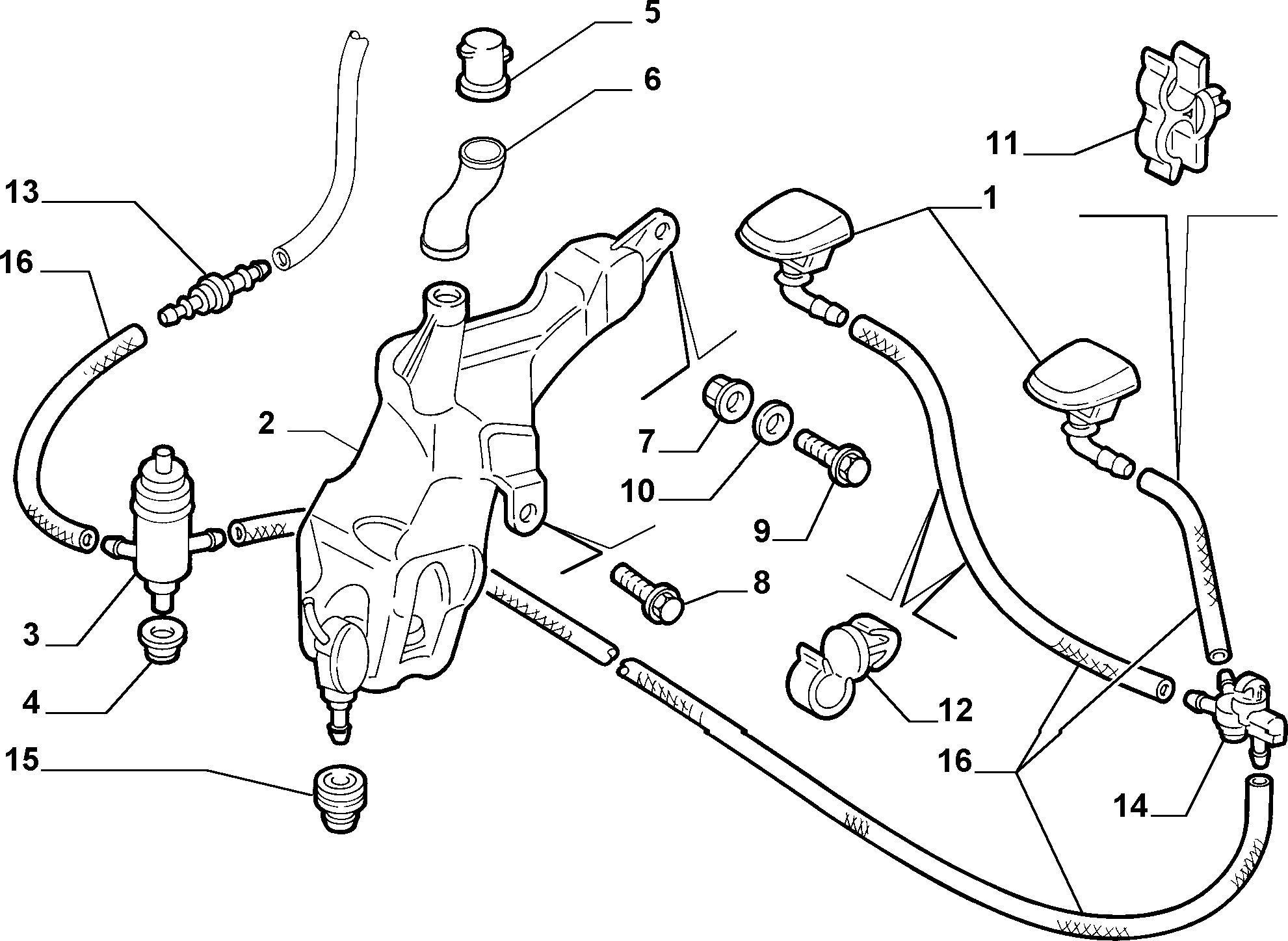 Lancia 46760972 - Pumpa za tekućinu za pranje, pranje stakla parts5.com