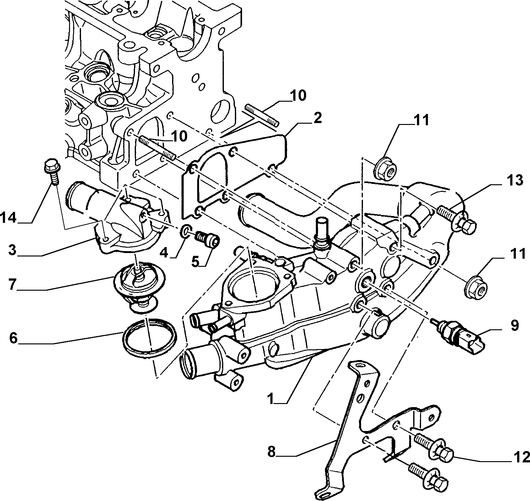 Lancia 9636777280 - Sensor, coolant temperature parts5.com