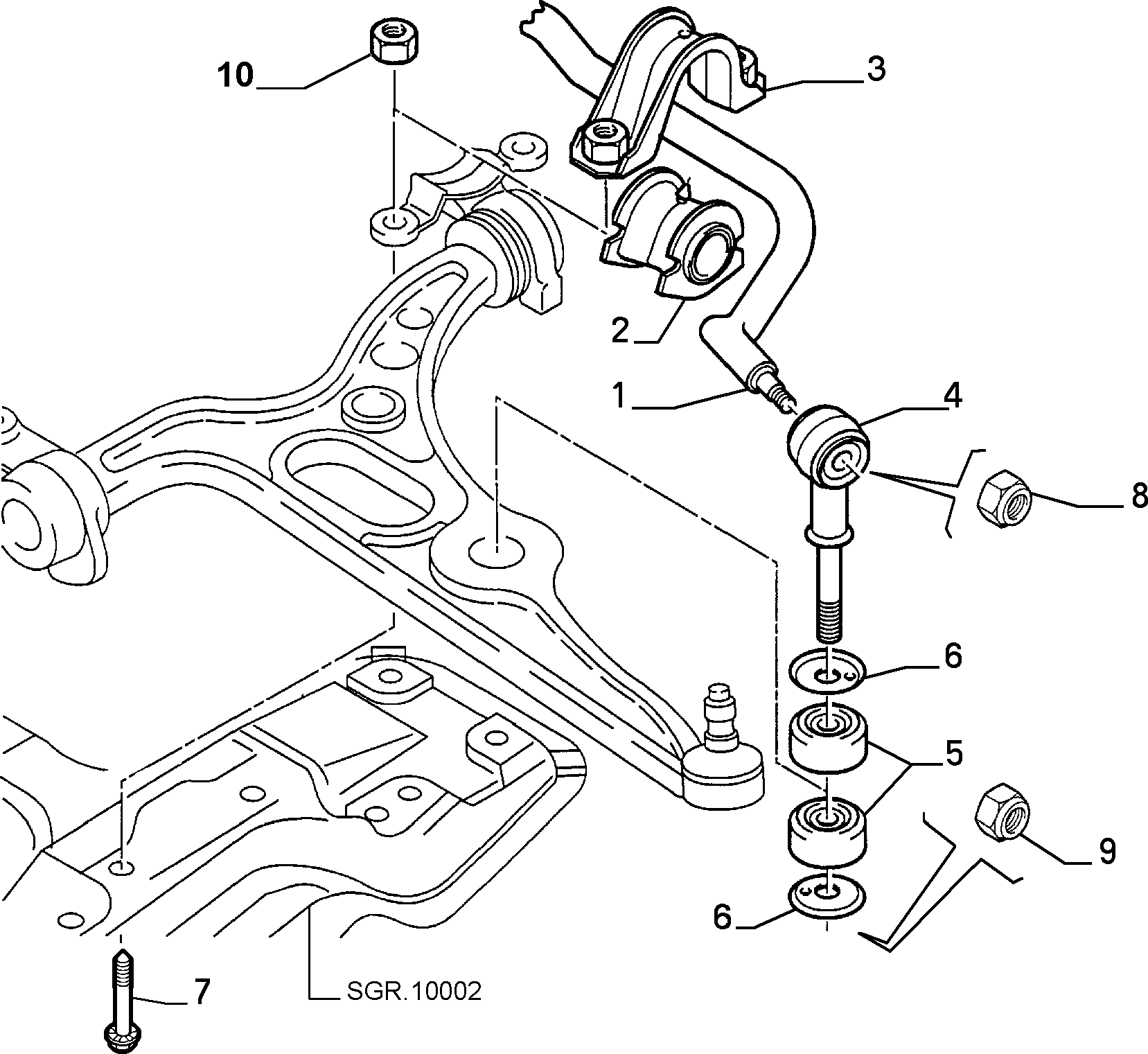 CITROËN 1317425080 - Rod / Strut, stabiliser parts5.com