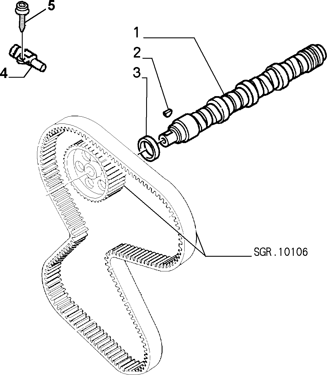 FIAT 9628559880 - Czujnik, pozycja wałka rozrządu parts5.com