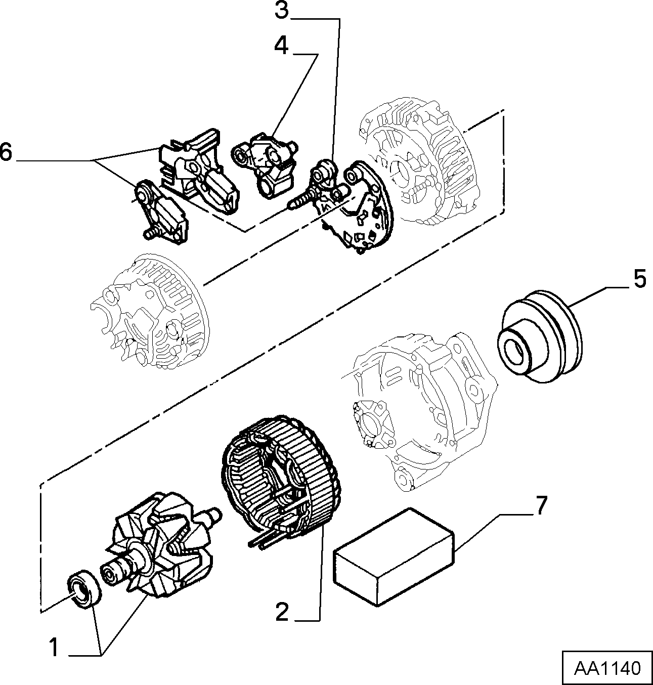 FIAT / LANCIA 9949520 - Pulley, alternator, freewheel clutch parts5.com