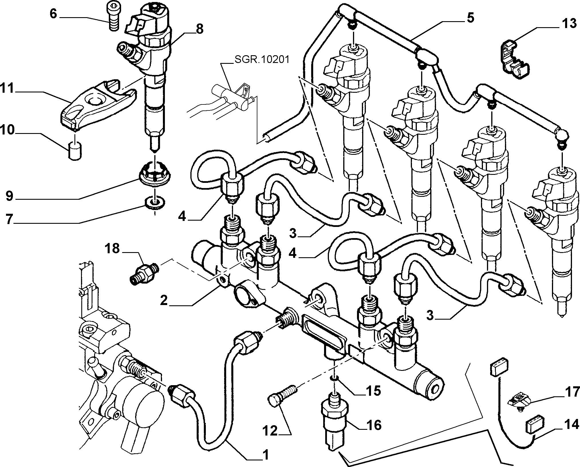 FIAT 9401 981 969 - Wärmeschutzscheibe, Einspritzanlage parts5.com