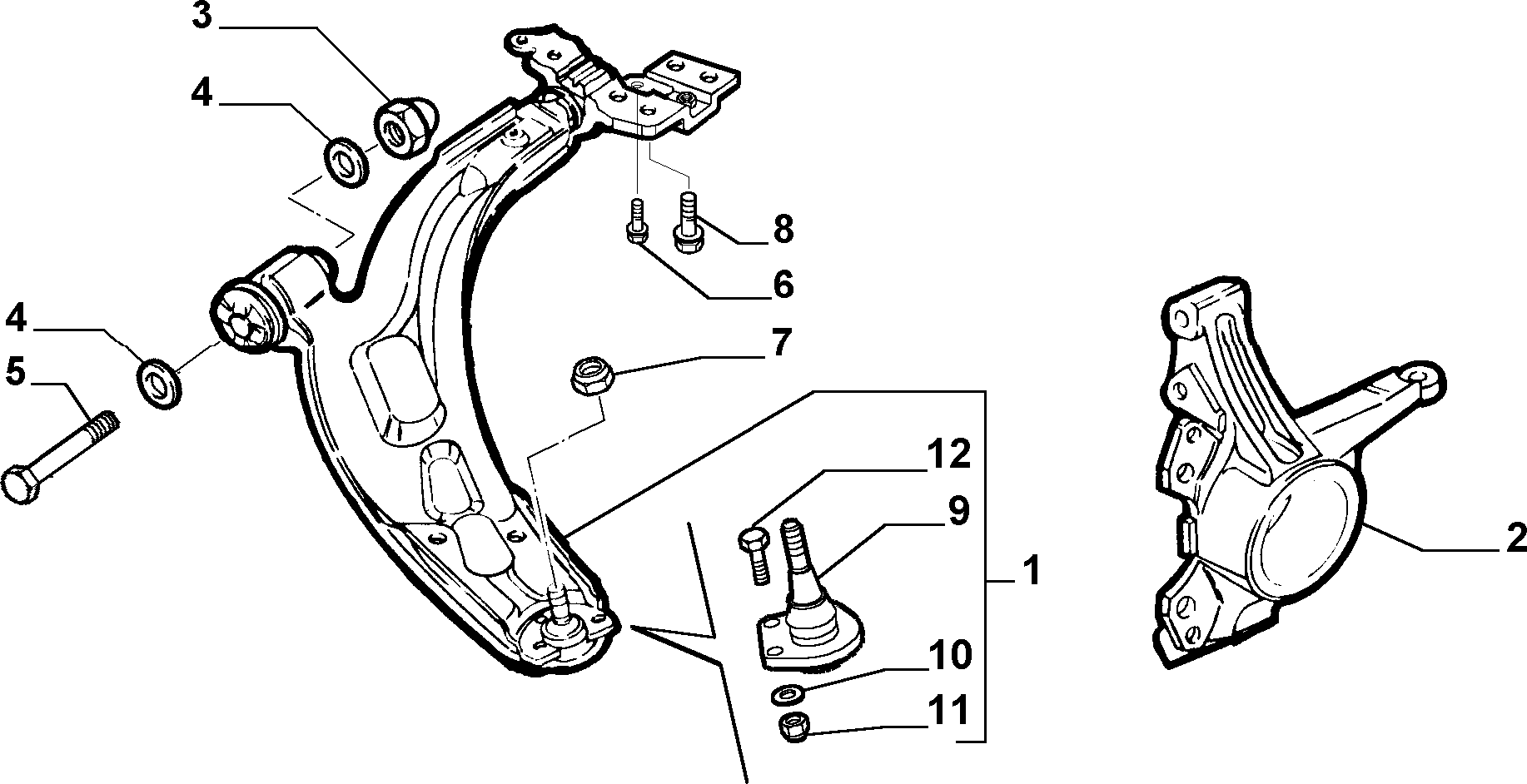 Lancia 51712408 - Barra oscilante, suspensión de ruedas parts5.com