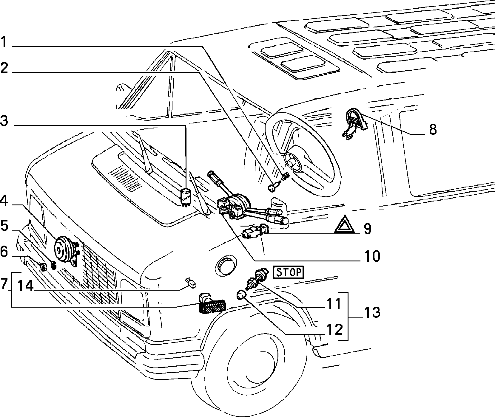 FIAT 60796679 - Κόρνα parts5.com