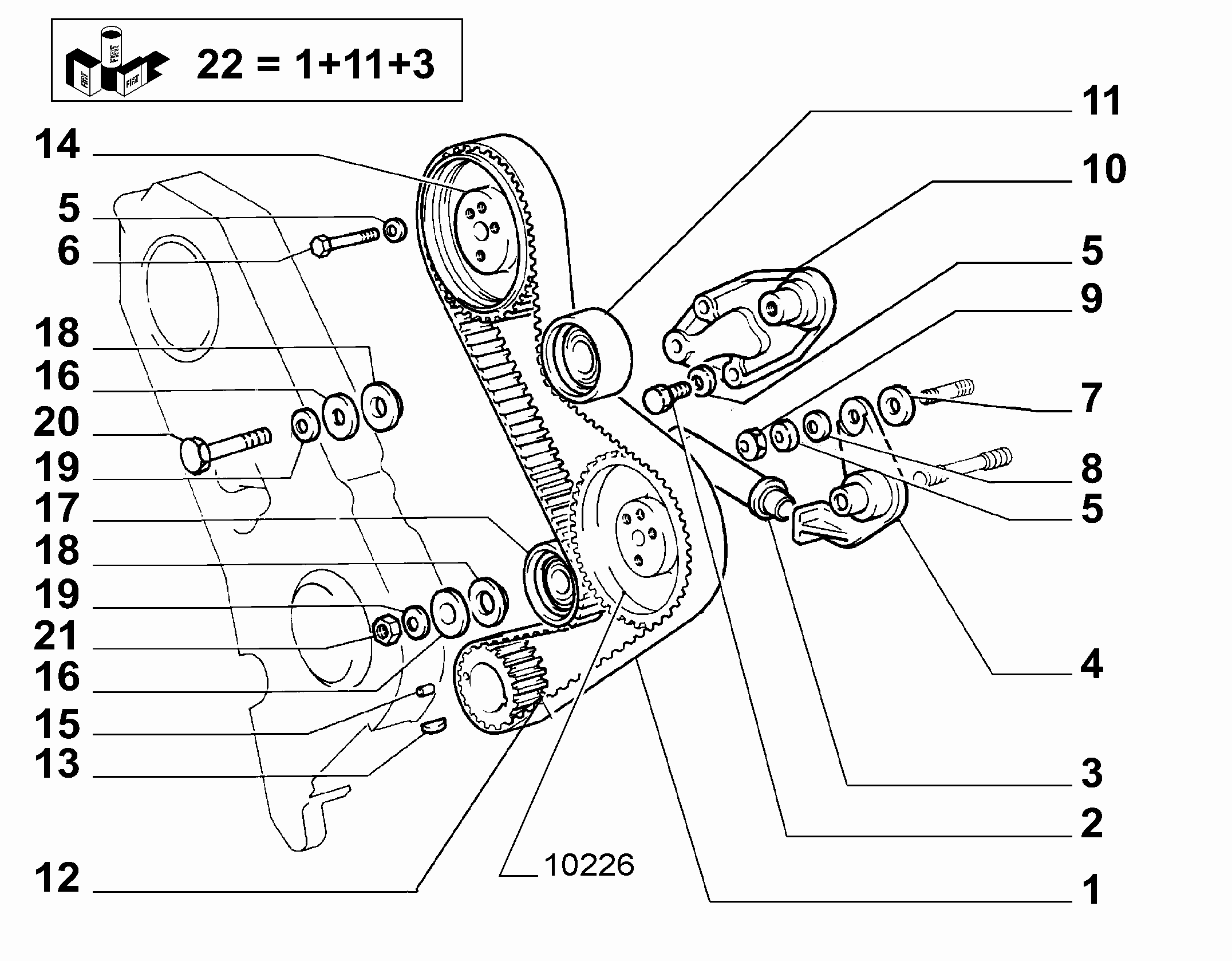 Lancia 98419390 - Fogasszíj parts5.com