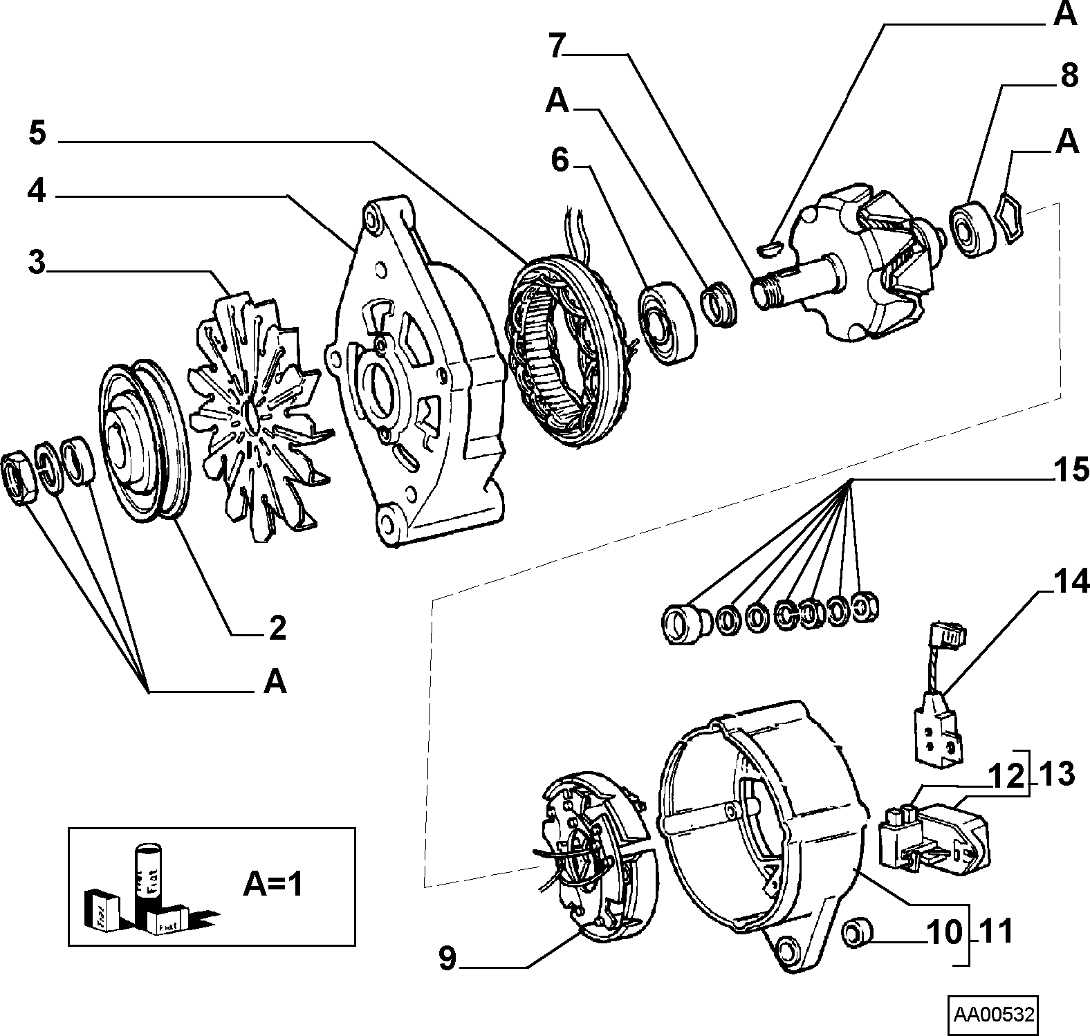 FIAT 9942885 - Σετ σιαγόνων φρένων parts5.com