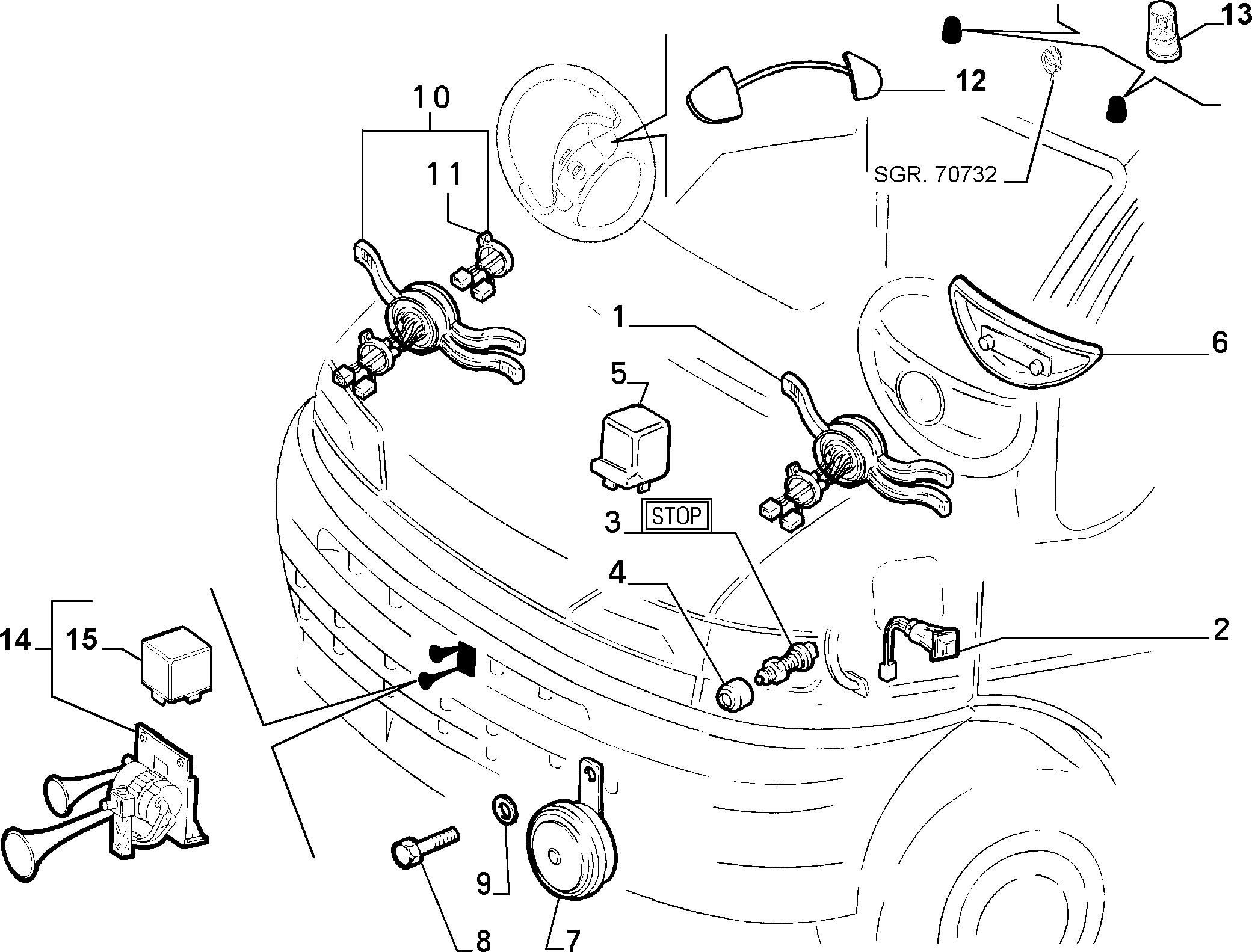 FIAT 7573490 - Modul semnalizare parts5.com