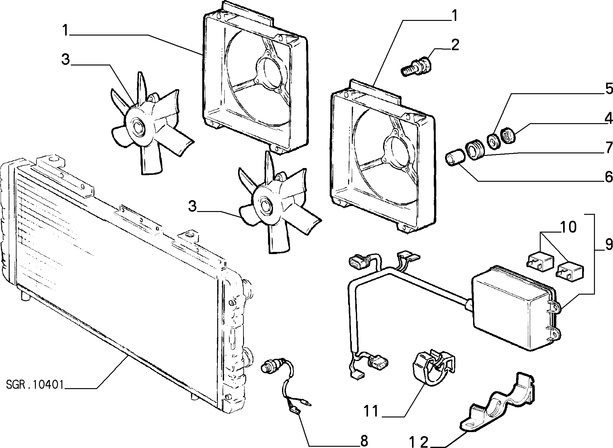 Lancia 1347951080 - Ventilator, radiator parts5.com