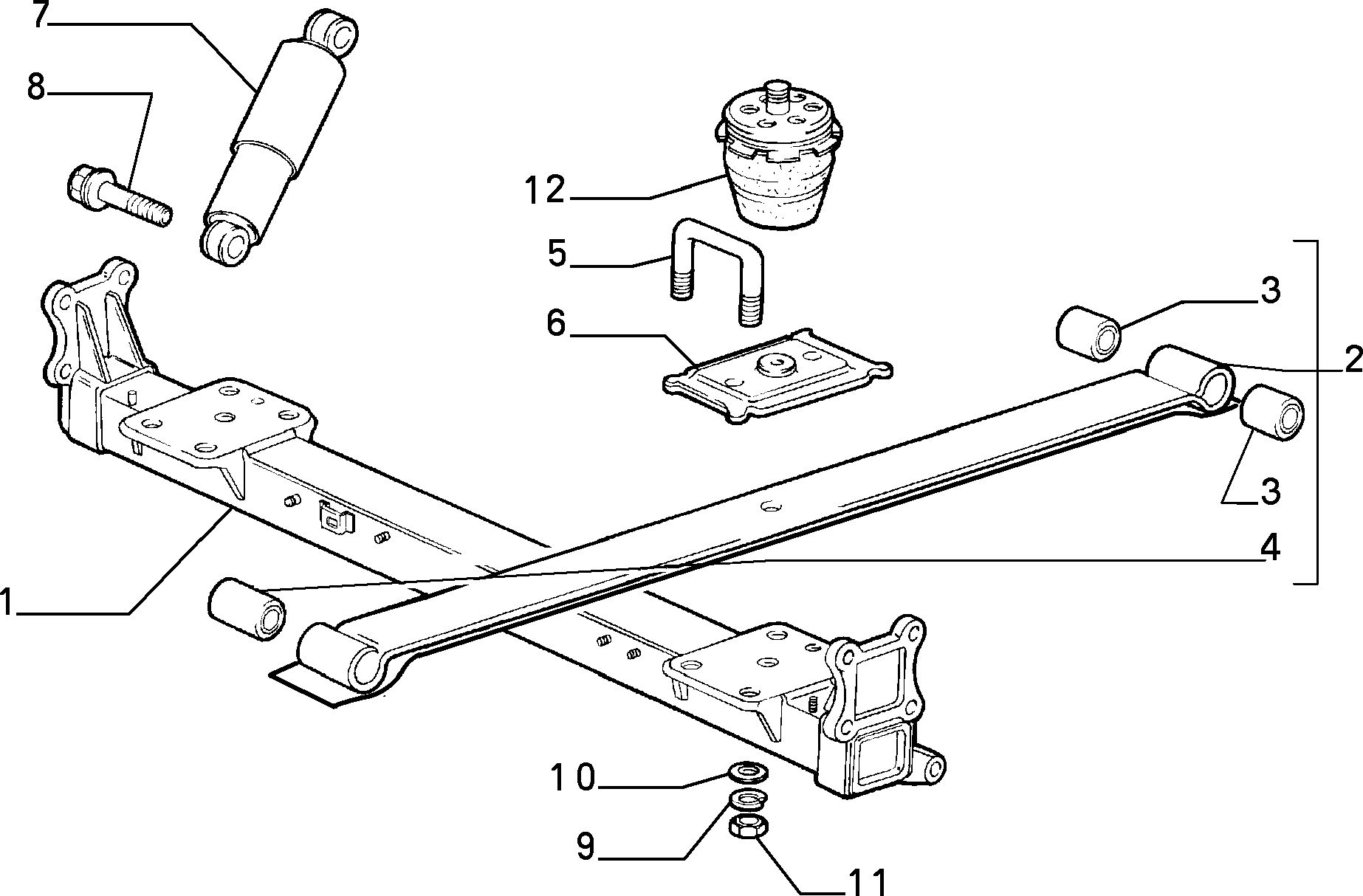 FIAT 1304641080 - Mounting, leaf spring parts5.com