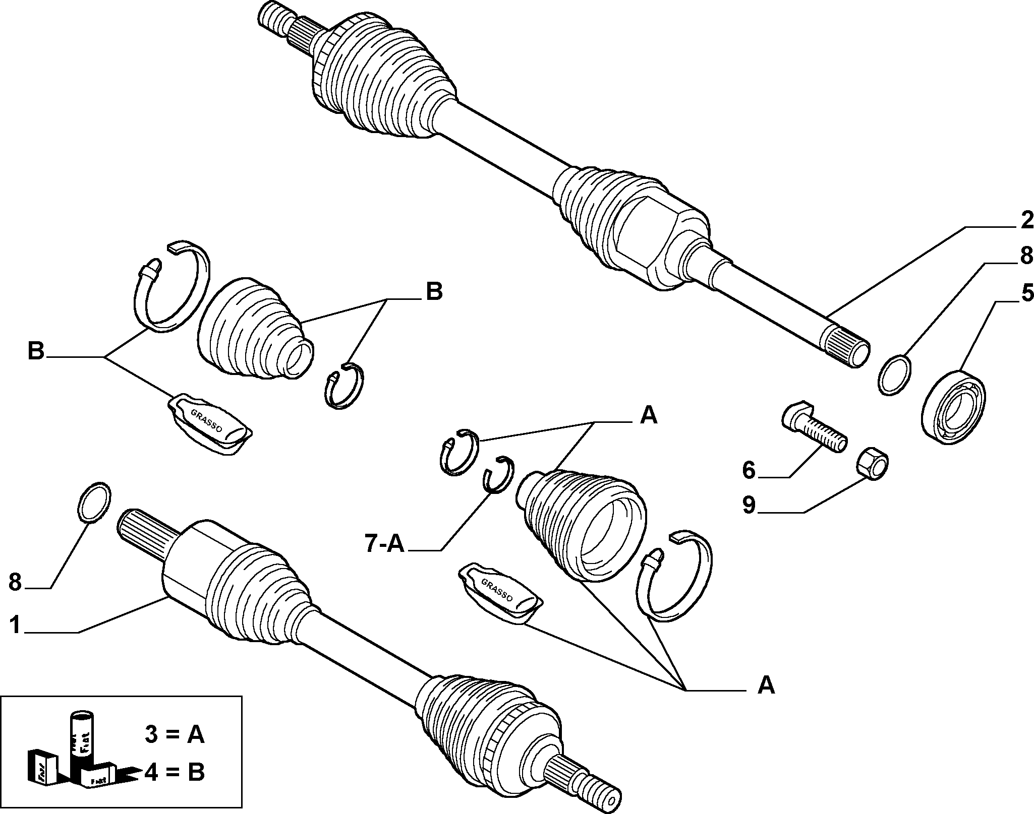 FIAT 1487937088 - Άξονας μετάδοσης κίνησης parts5.com