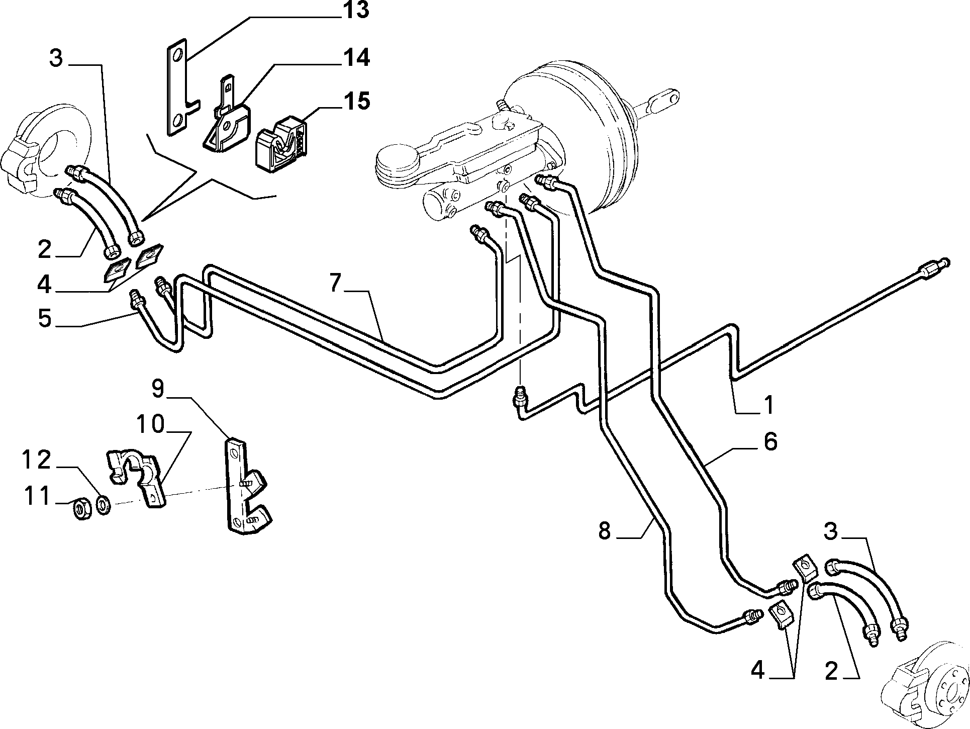 FIAT 1311401080 - Furtun frana parts5.com