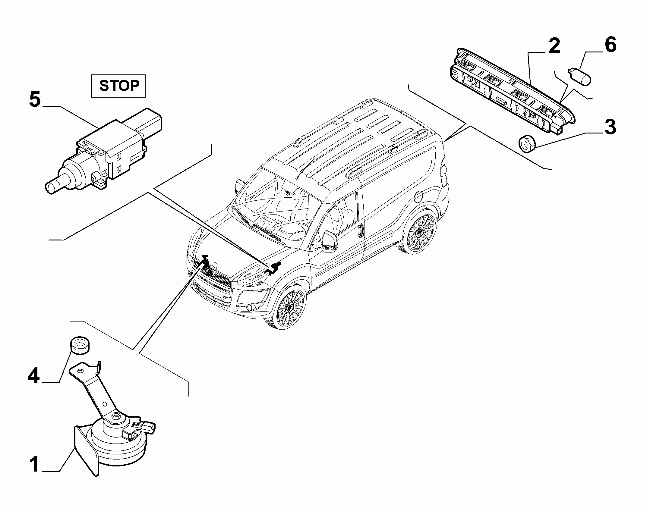 Abarth 50512681 - Ключ за спирачните светлини parts5.com