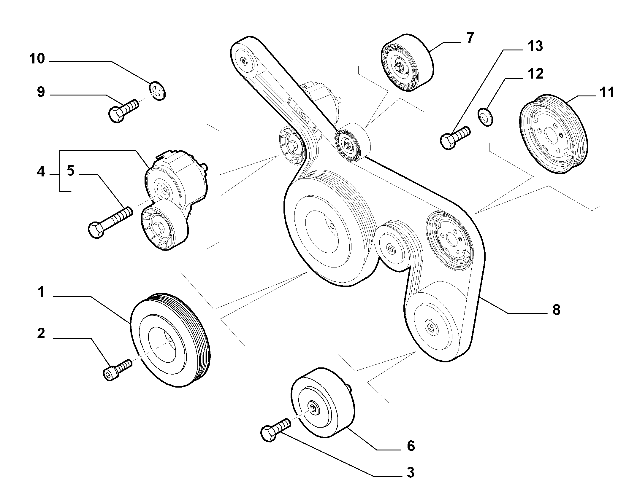 FIAT 55214074 - Ιμάντας poly-V parts5.com