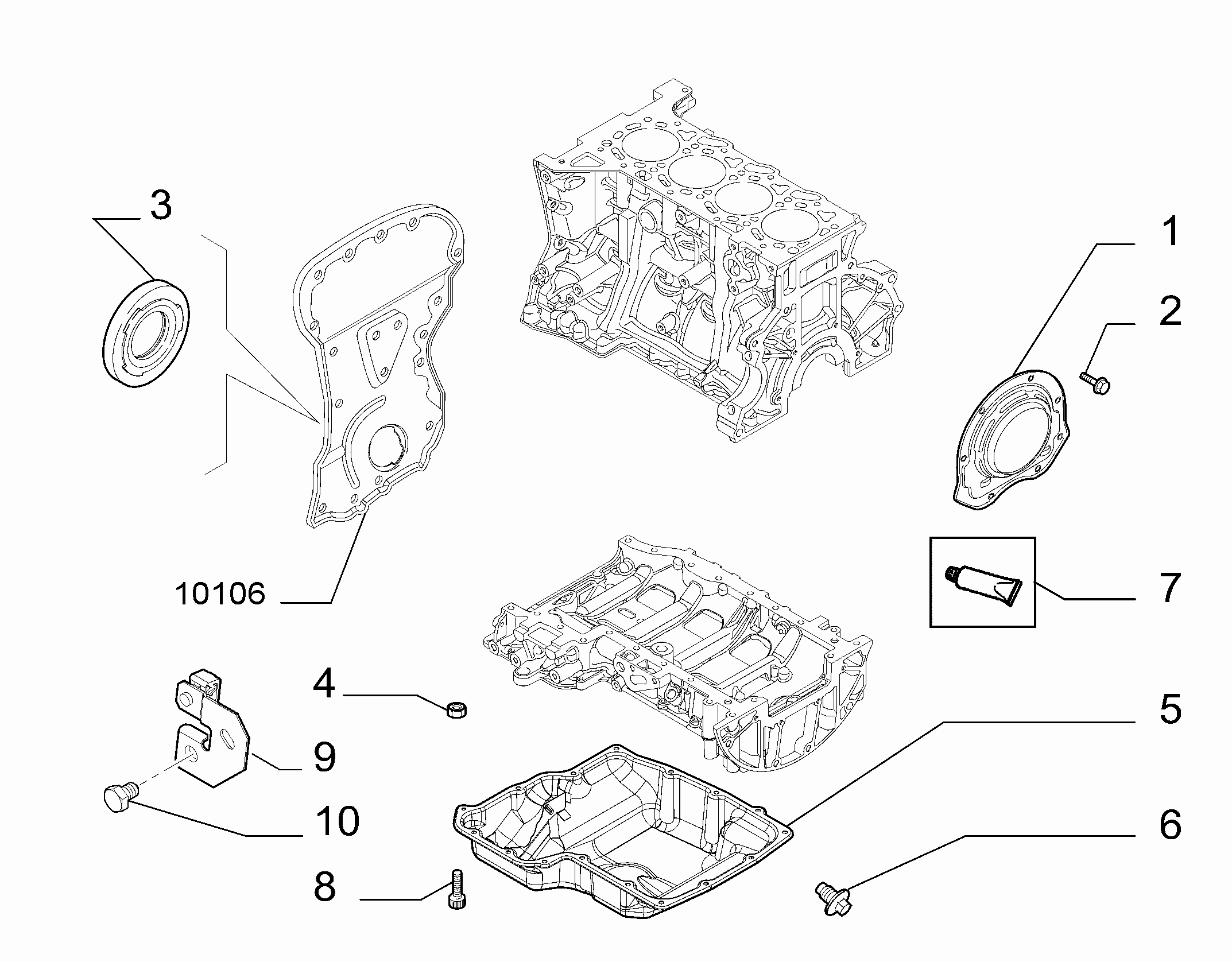 FIAT 9659901780 - Bague d'étanchéité, vilebrequin parts5.com