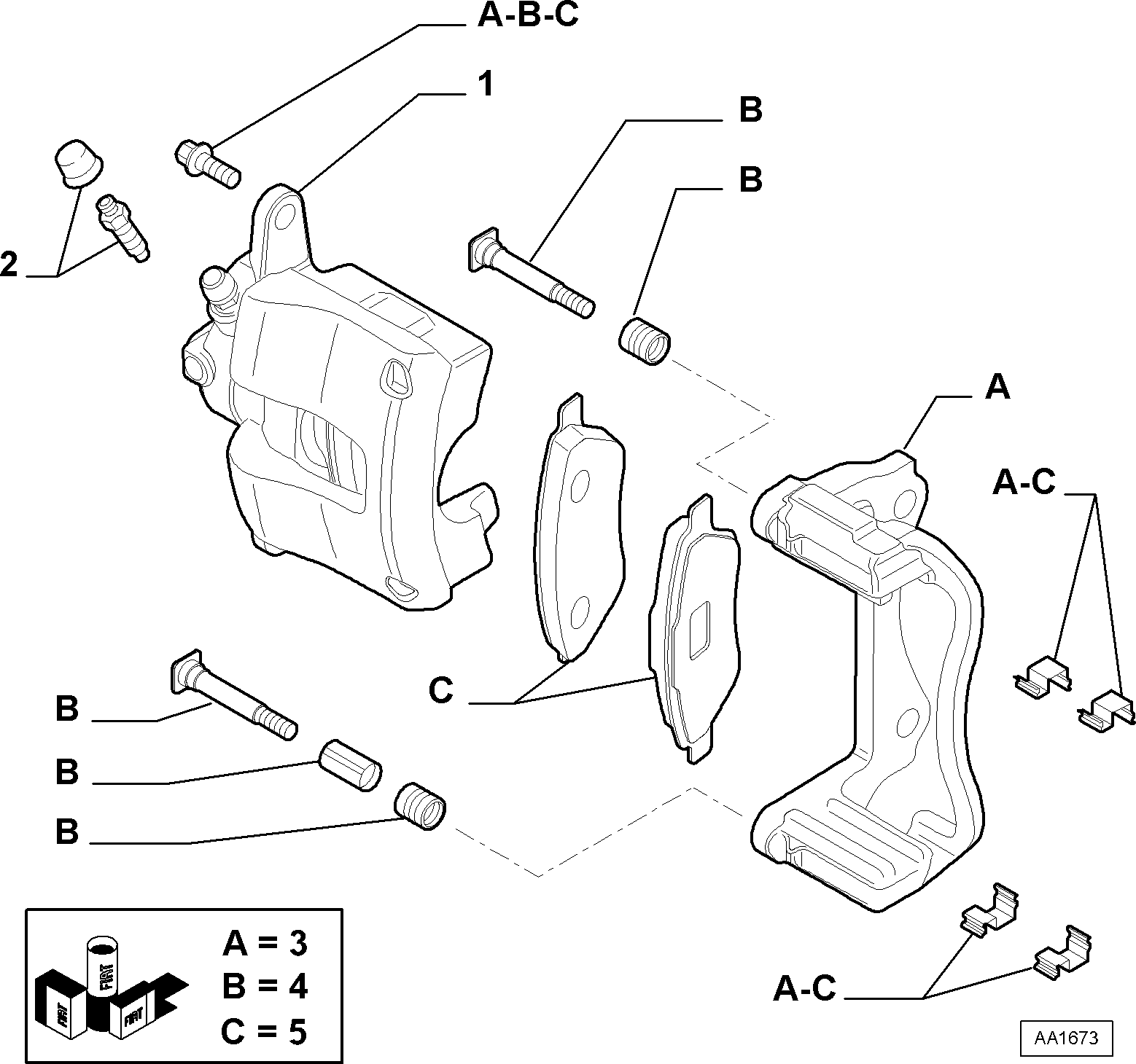 Lancia 77364016 - Σετ τακάκια, δισκόφρενα parts5.com