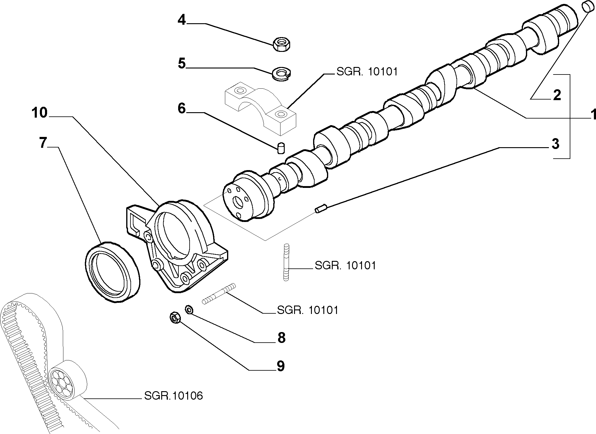 Alfa Romeo 98454041 - Simering, ax cu came parts5.com