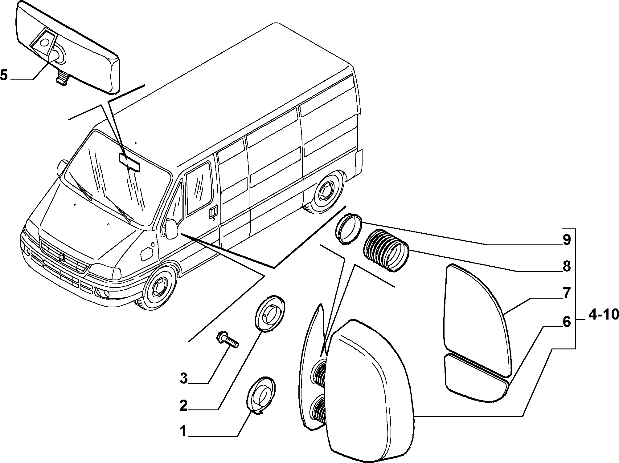 FIAT 1325626080 - Oglinda exterioara parts5.com