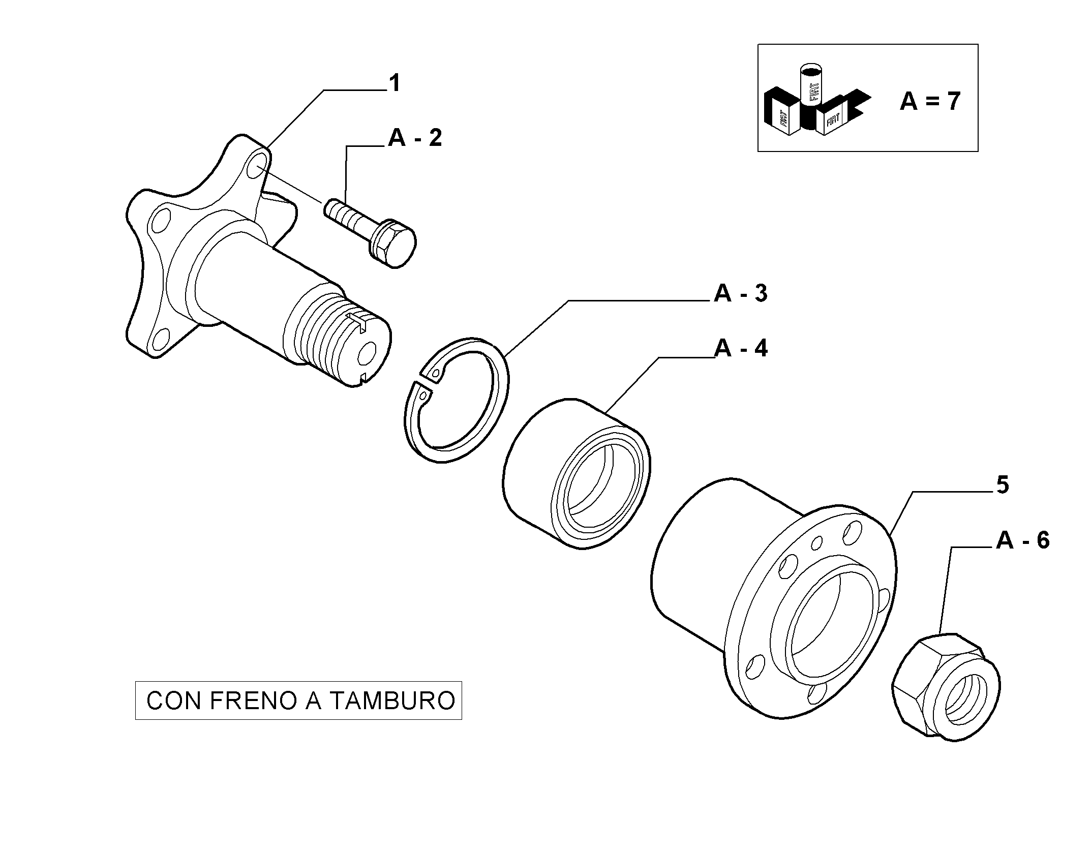 FIAT 11061676 - Set rulment roata parts5.com