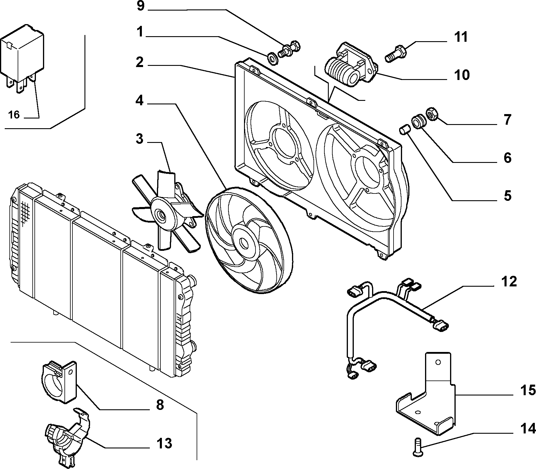 Lancia 1328088080 - Ventilator, radiator parts5.com