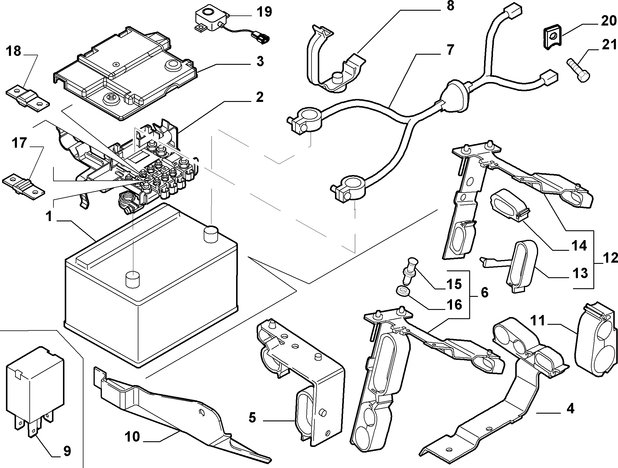 Alfarome/Fiat/Lanci 71751140 - Batterie de démarrage parts5.com