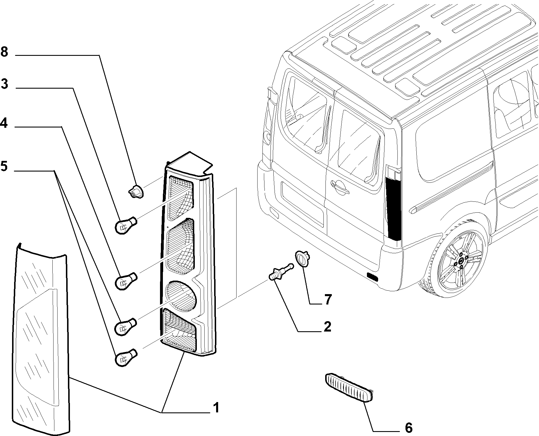 FIAT 7905527071 - Żarówka, światła STOP parts5.com