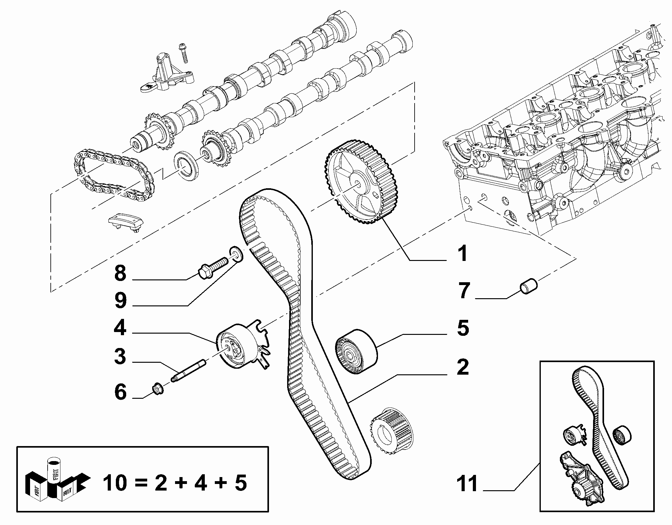 FIAT 9400830749 - Deflection / Guide Pulley, timing belt parts5.com